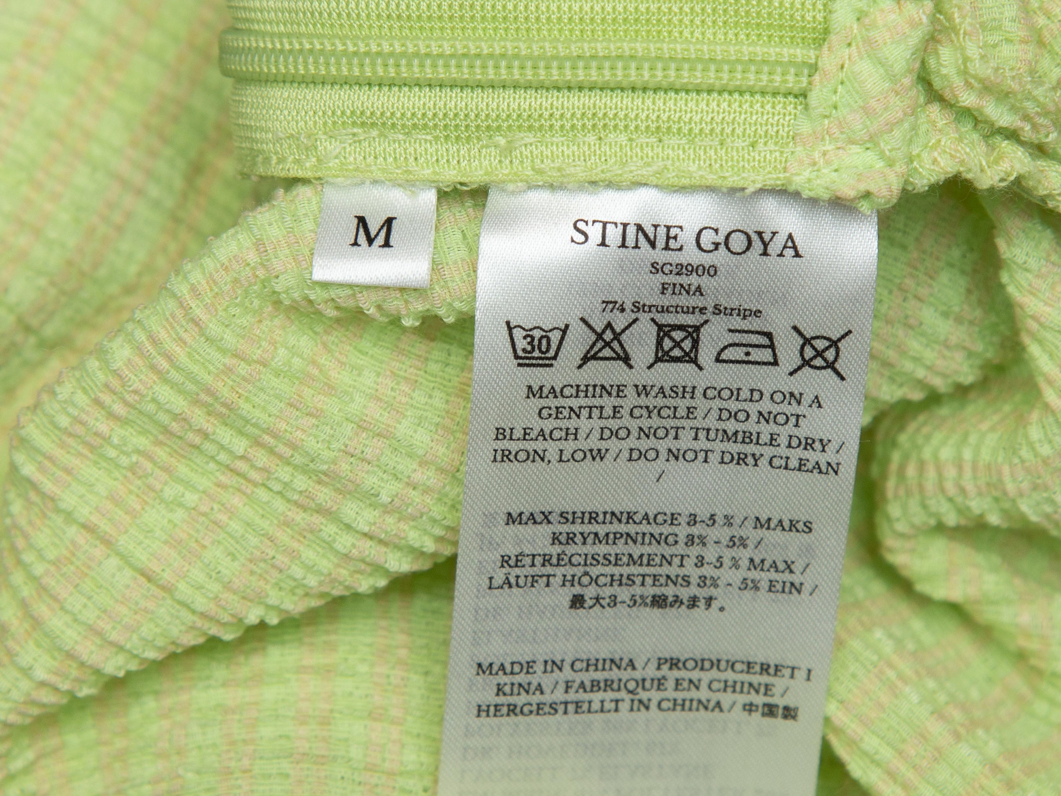 Stine Goya Light Green Ruched Bodycon Dress In Good Condition In New York, NY