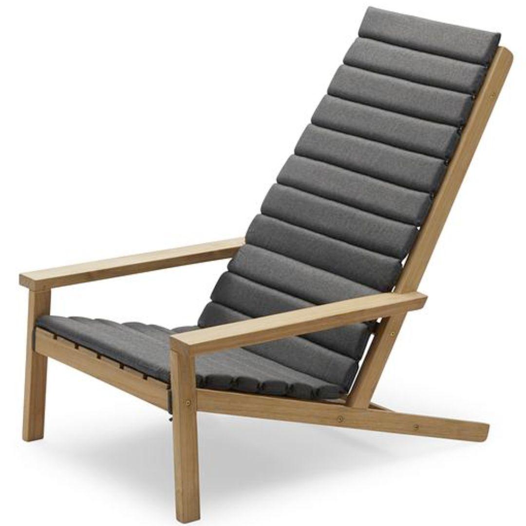 Wood Stine Weigelt Outdoor 'Between Lines' Teak Lounge Chair for Skagerak For Sale