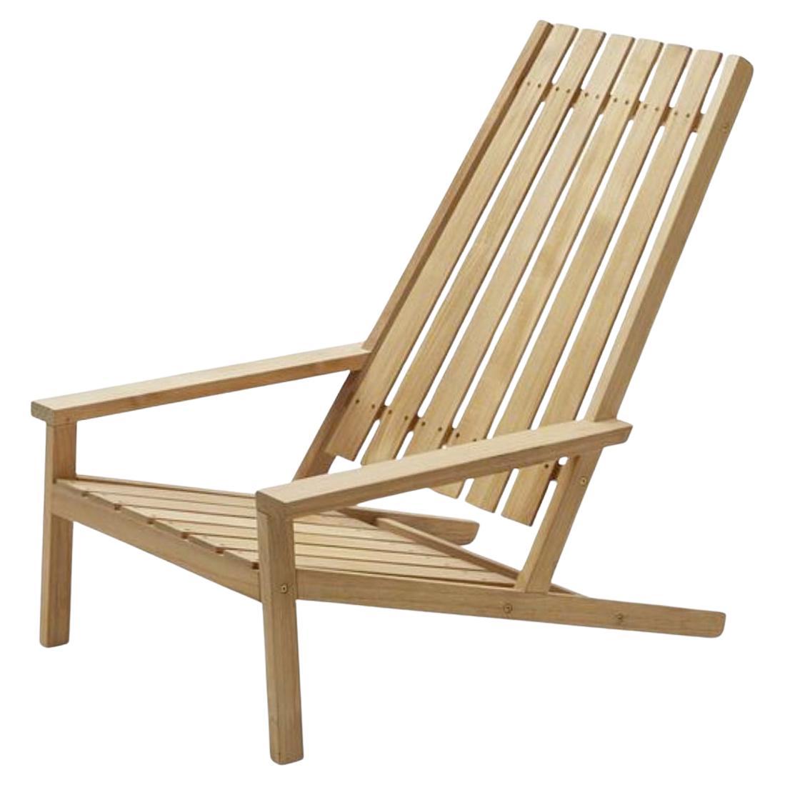 Stine Weigelt Outdoor 'Between Lines' Teak Lounge Chair for Skagerak For Sale