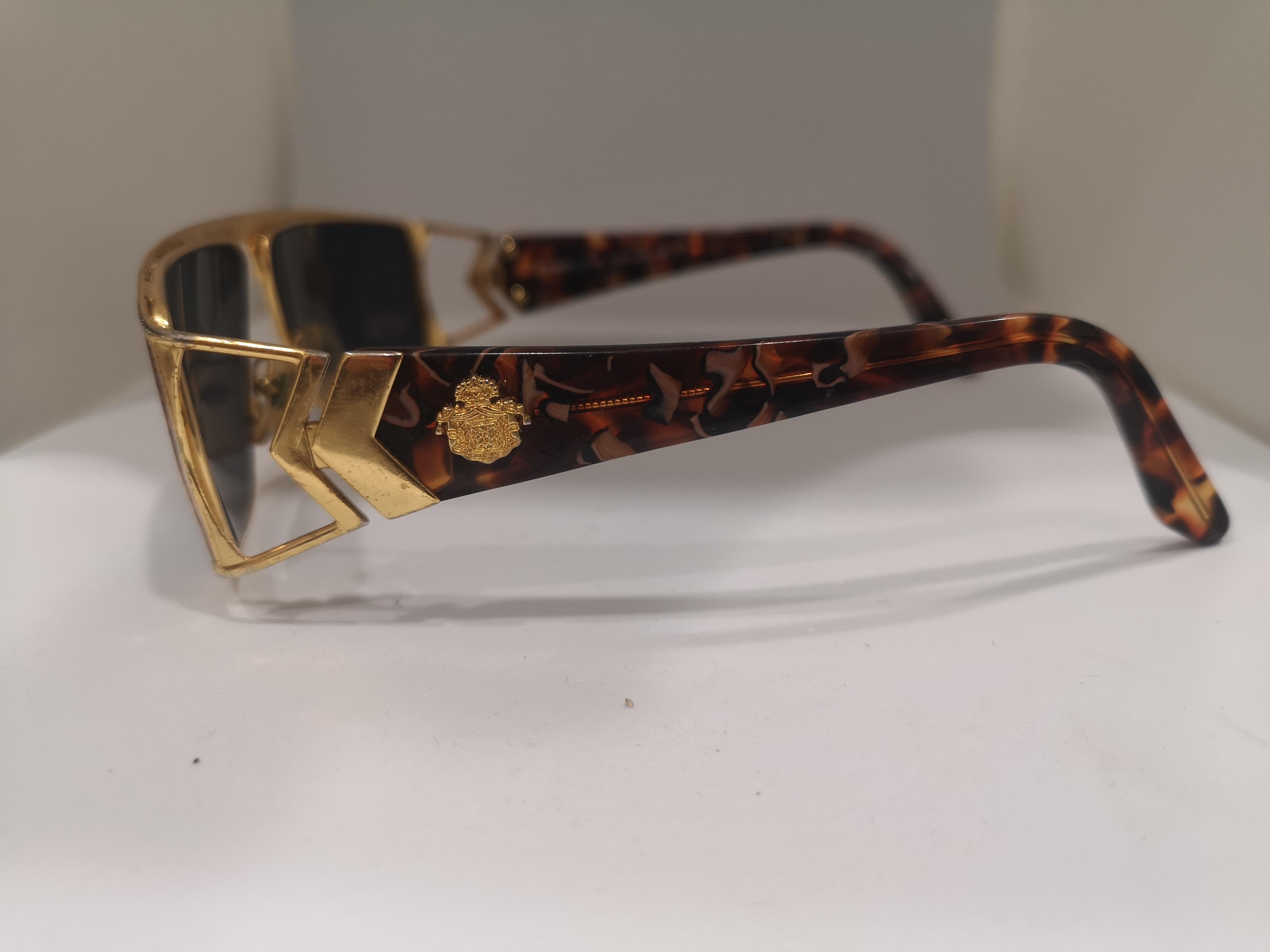 Sting black lens gold tortoise sunglasses In Fair Condition In Capri, IT