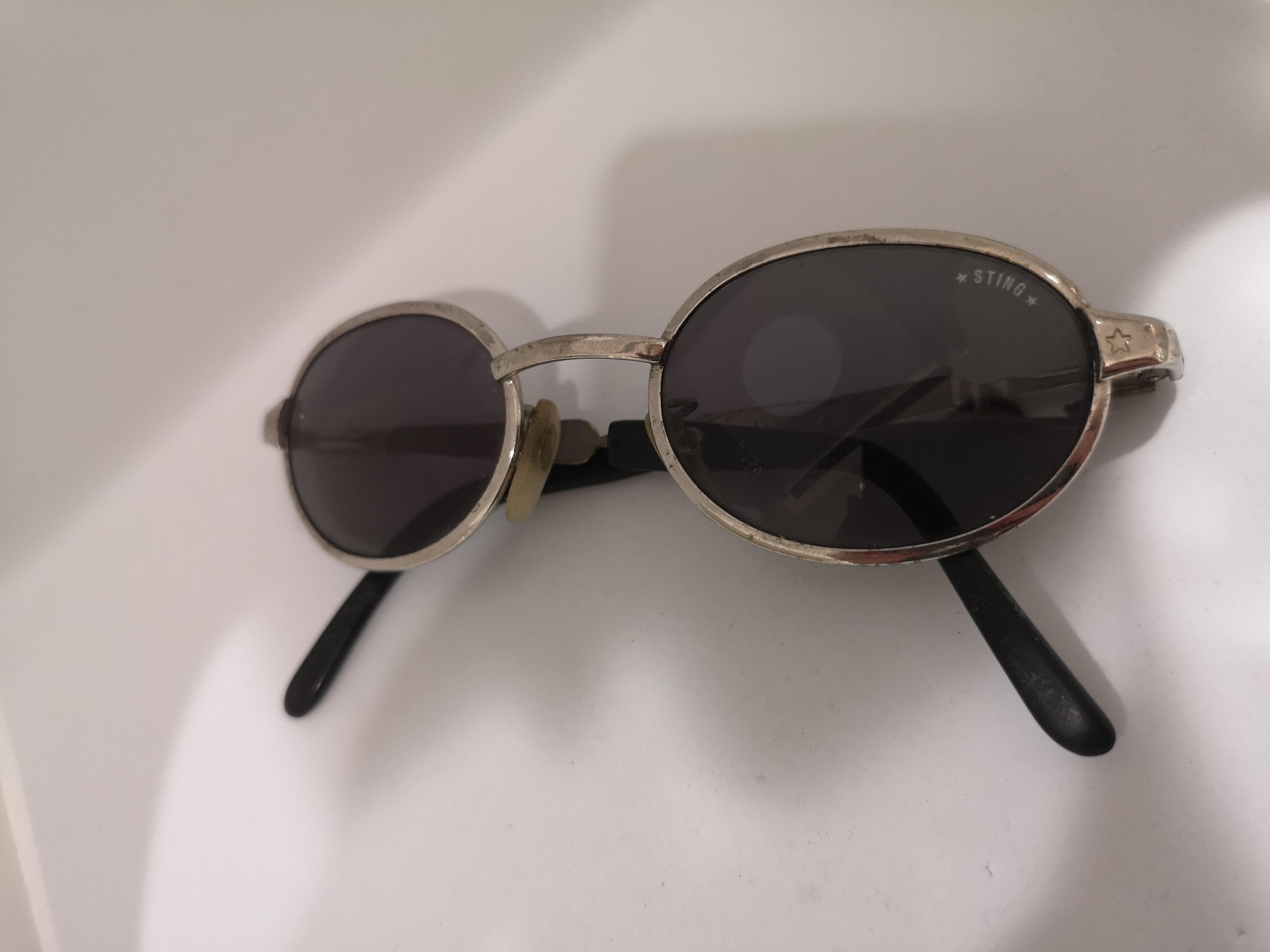Black Sting black lens silver sunglasses