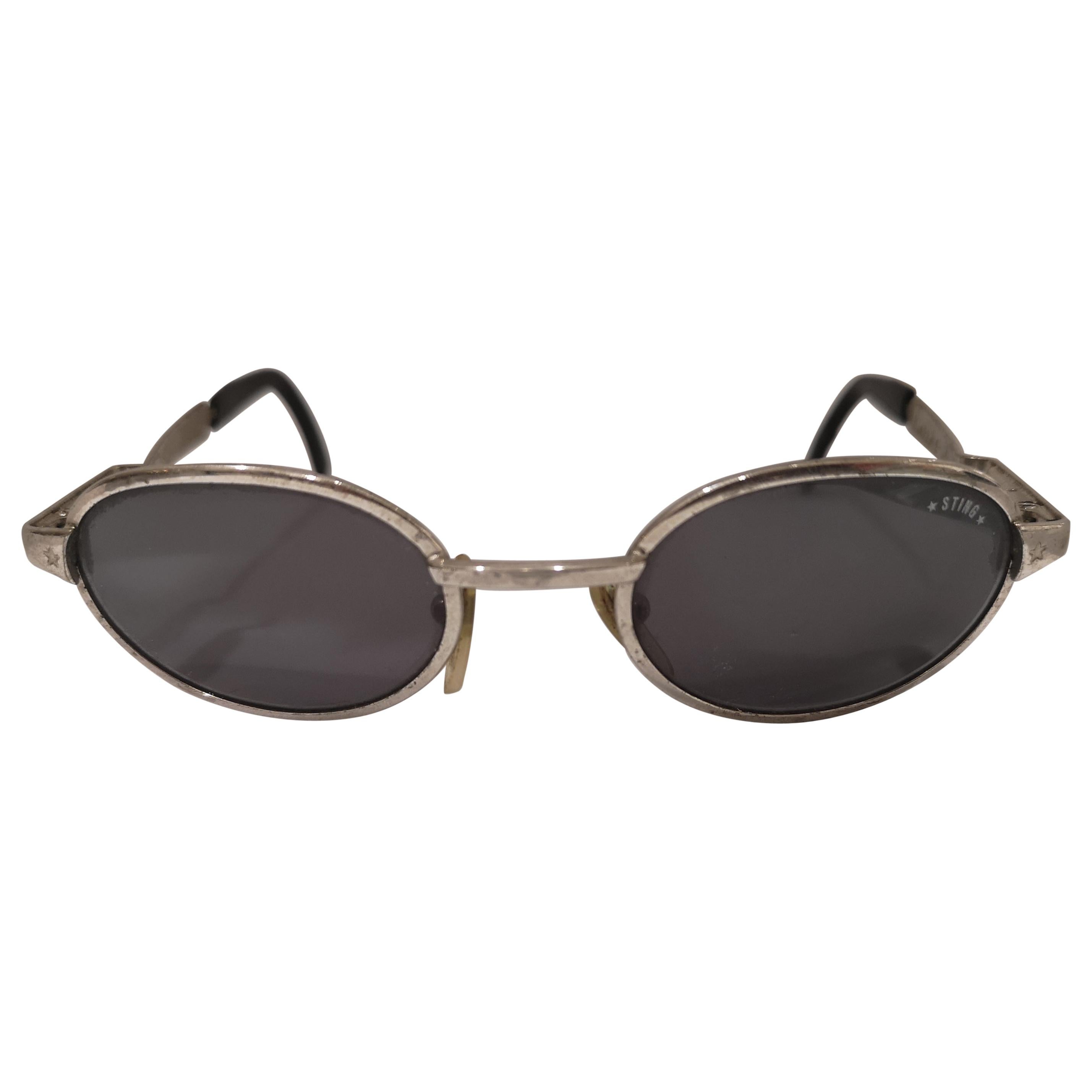 Sting black lens silver sunglasses