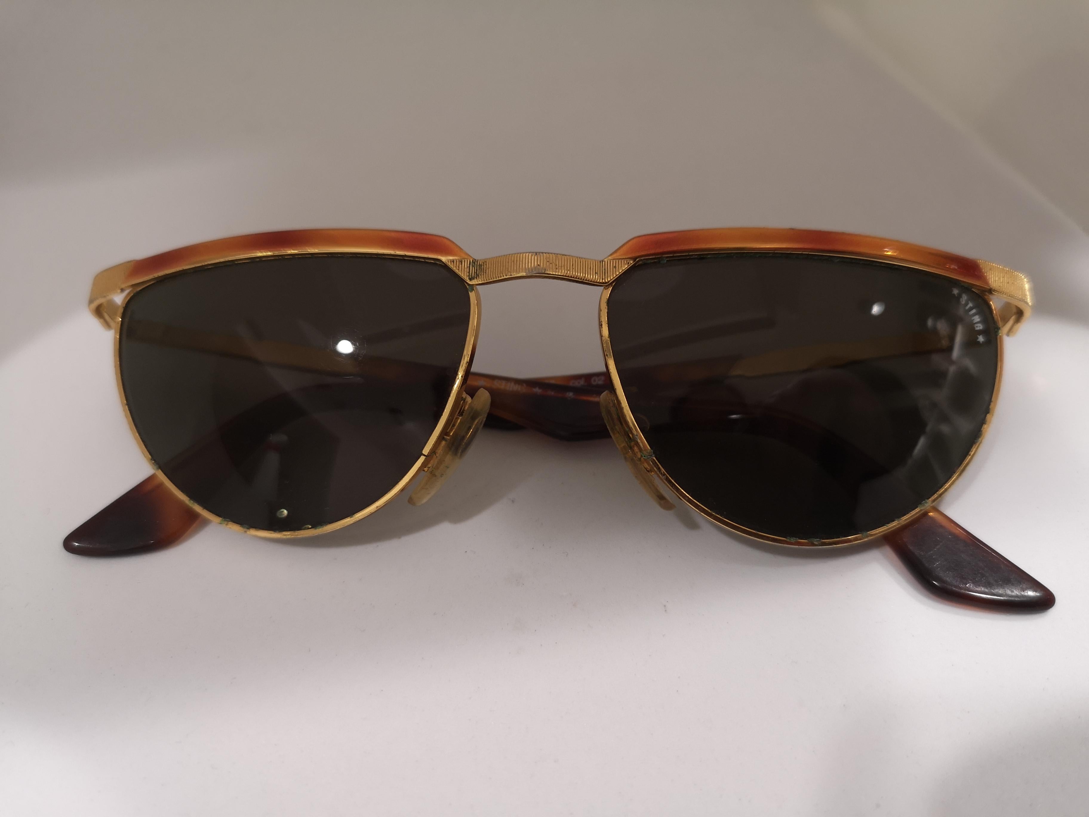 Black Sting black lens tortoise gold sunglasses