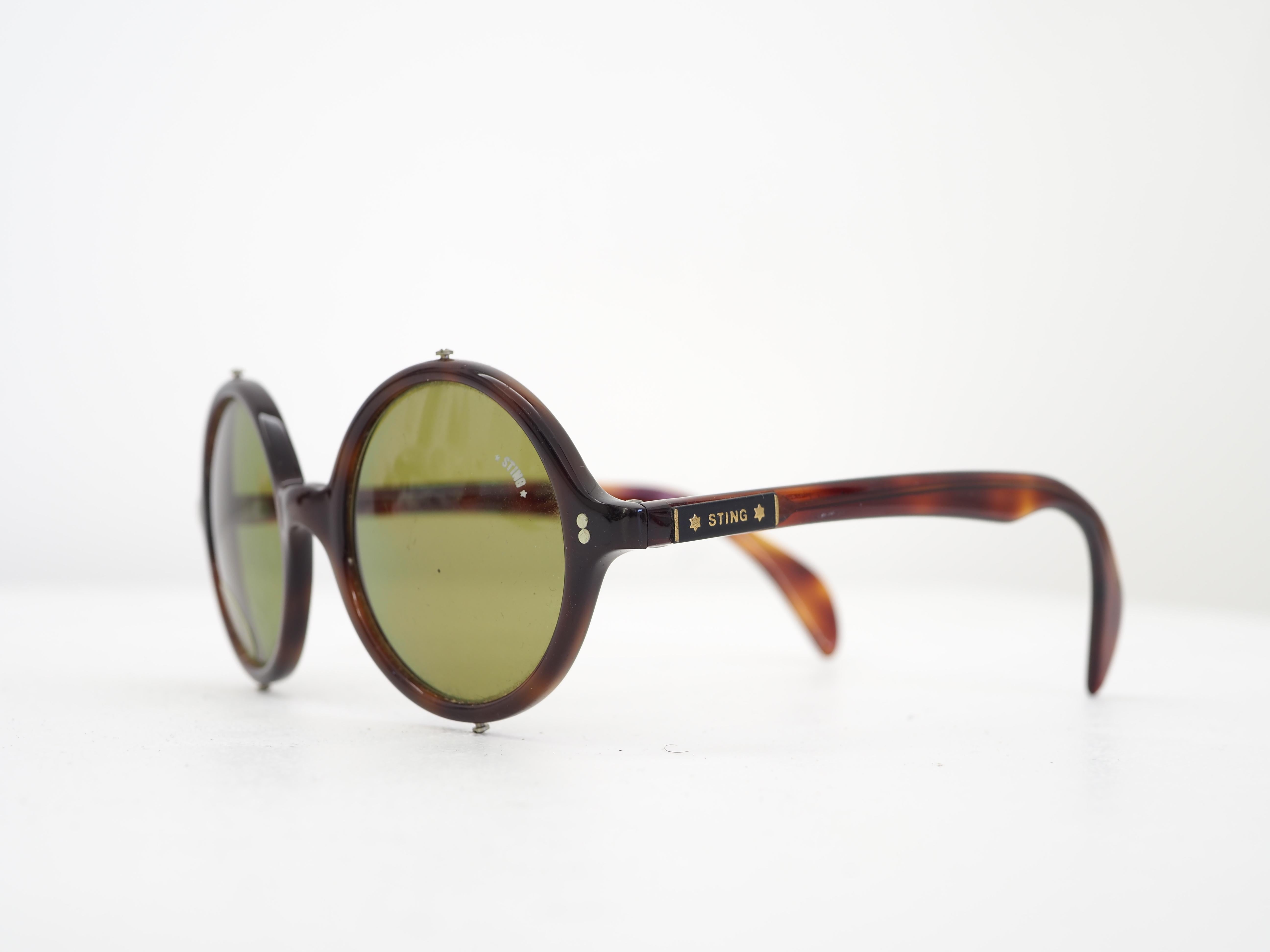Sting brown sunglasses In Good Condition For Sale In Capri, IT
