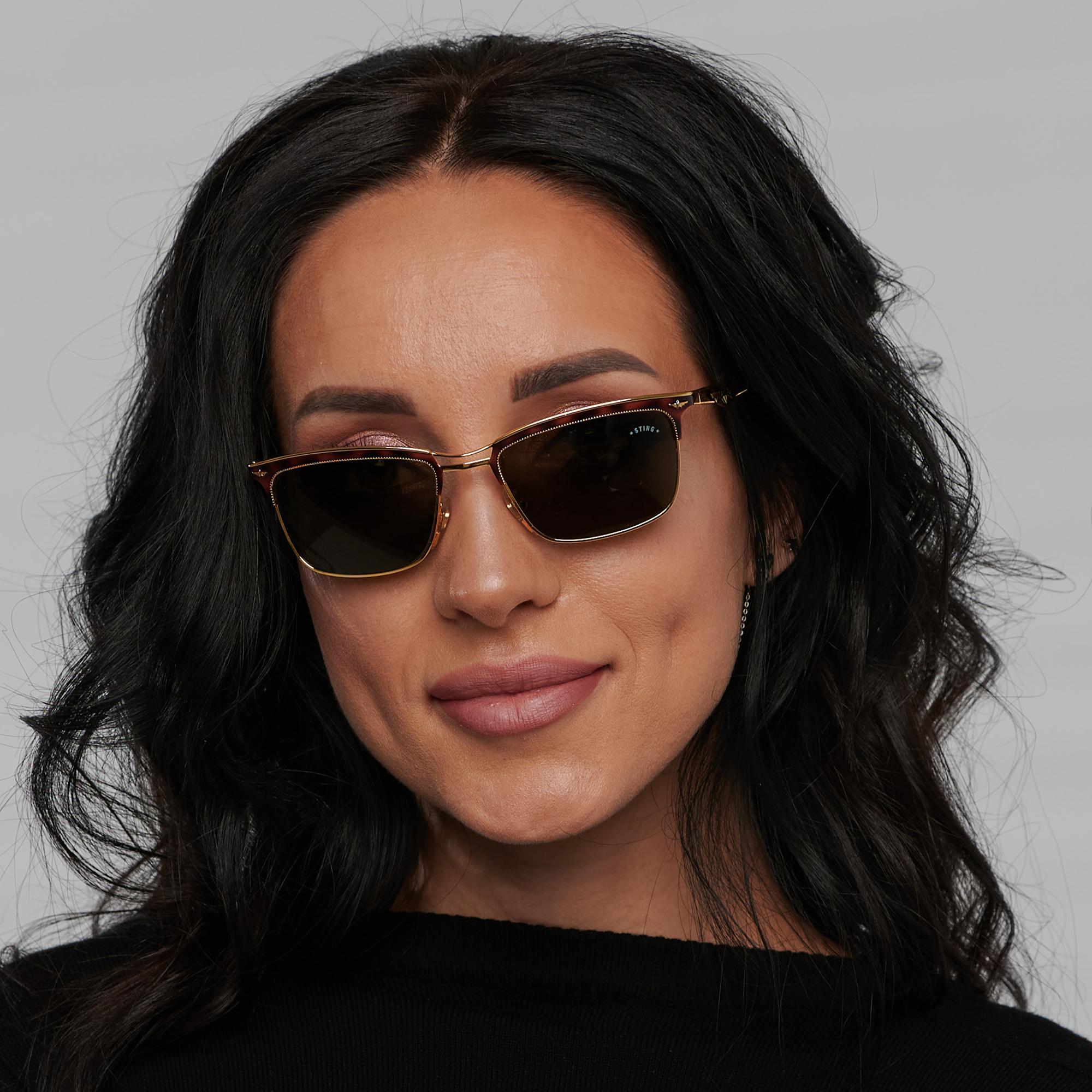 Sting gold vintage sunglasses, Italy 80s In New Condition In Valencia, CA
