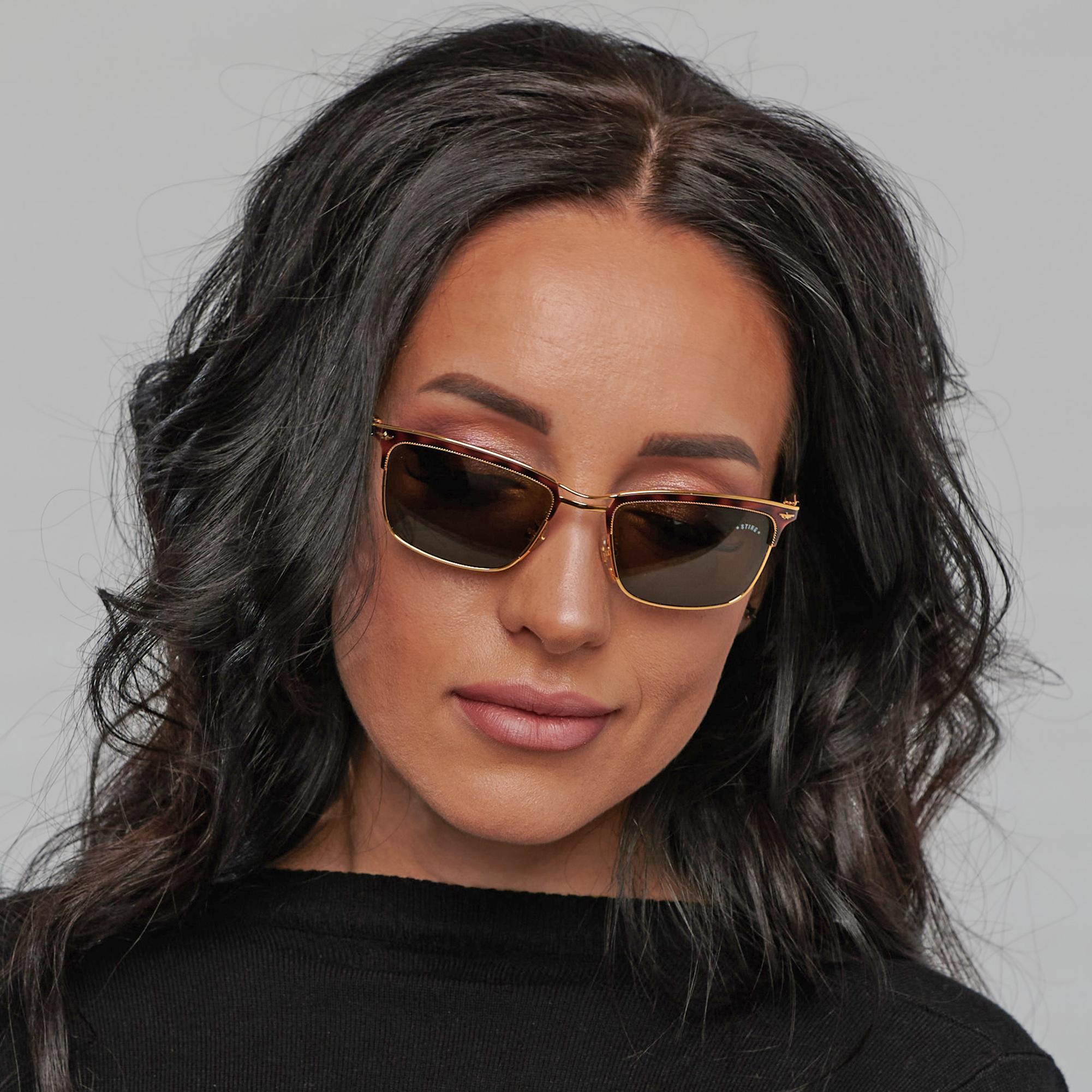 Sting gold vintage sunglasses, Italy 80s For Sale 2