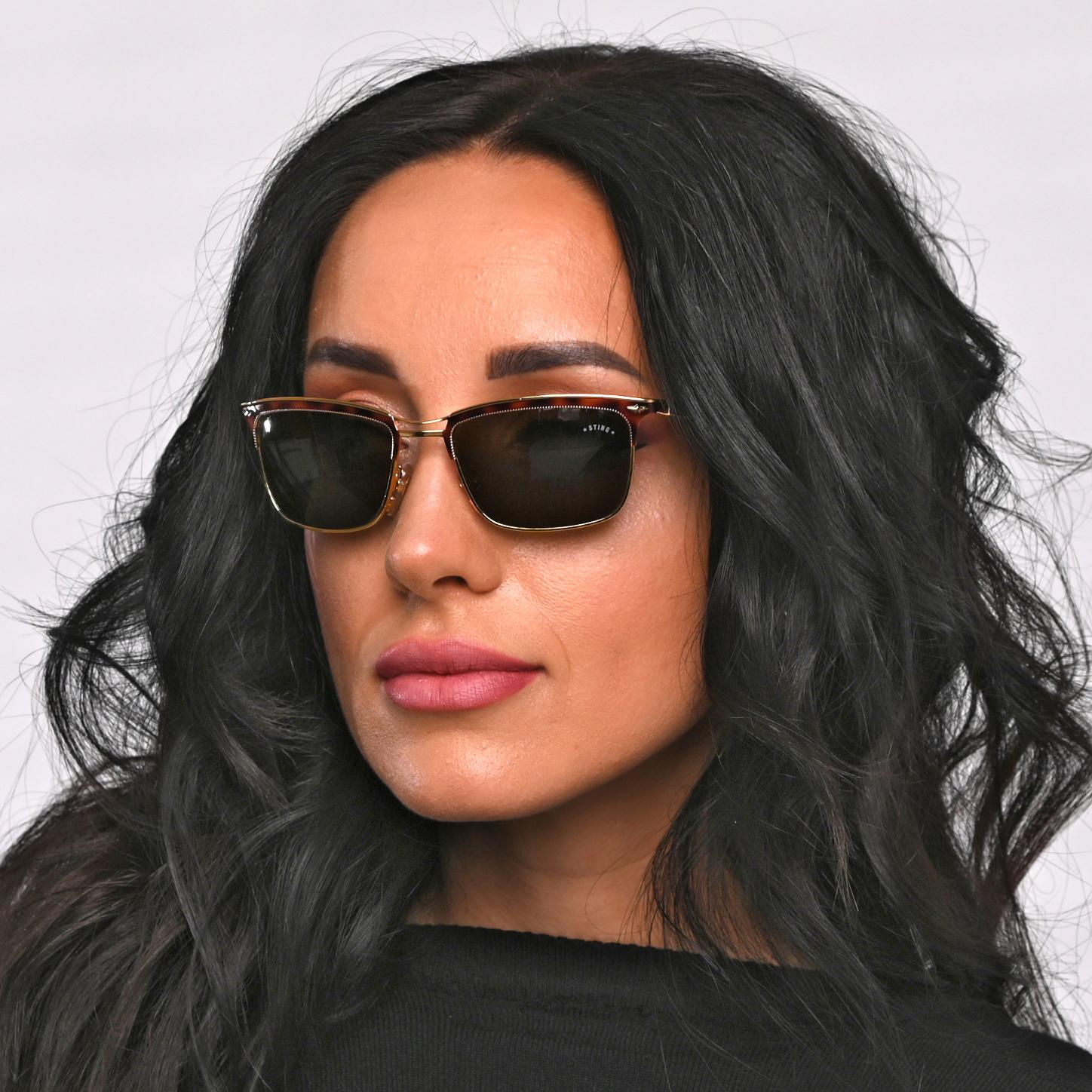 Sting gold vintage sunglasses, Italy 80s For Sale 3