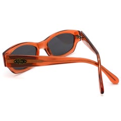 Sting narrow vintage sunglasses translucent, made in Italy