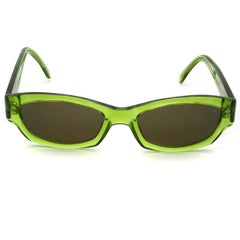 Lunettes de soleil vintage étroites et translucides Sting, fabriquées en Italie