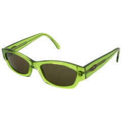 Sting narrow Retro sunglasses translucent, made in Italy