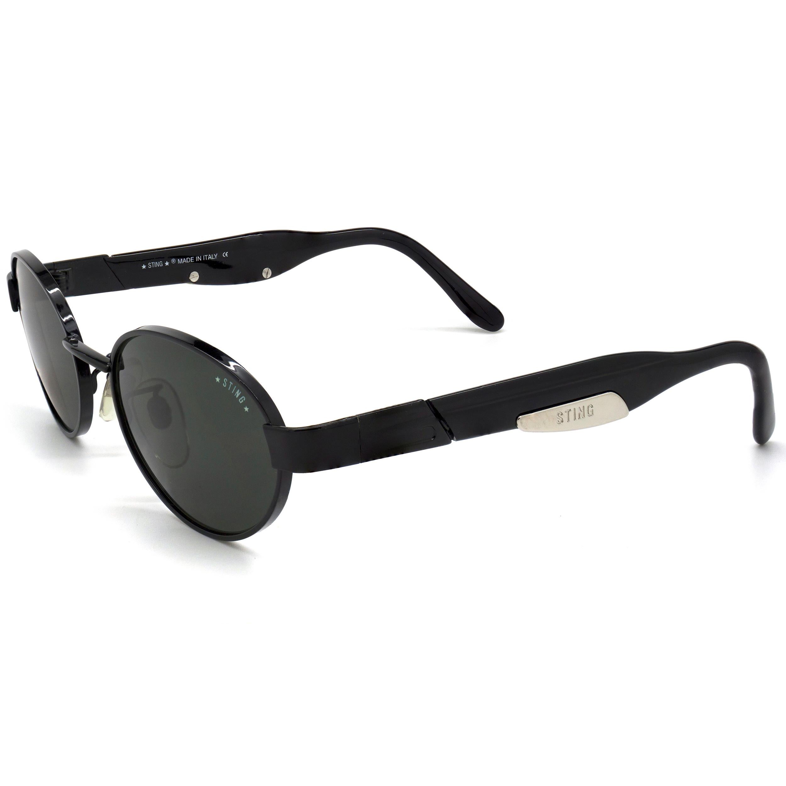 Gafas de sol ovaladas Sting, Italia Negro en venta