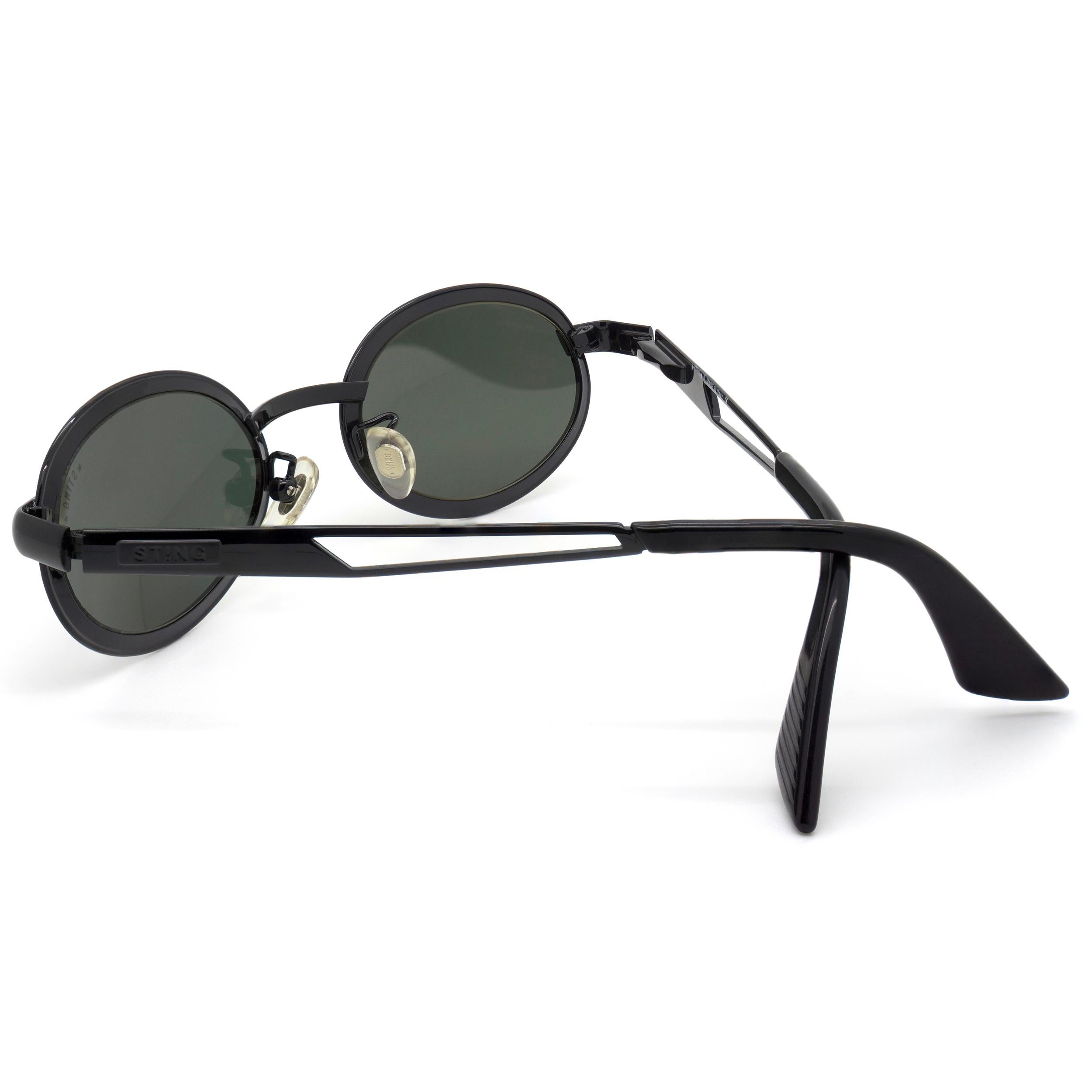 Black Sting oval vintage sunglasses 90s