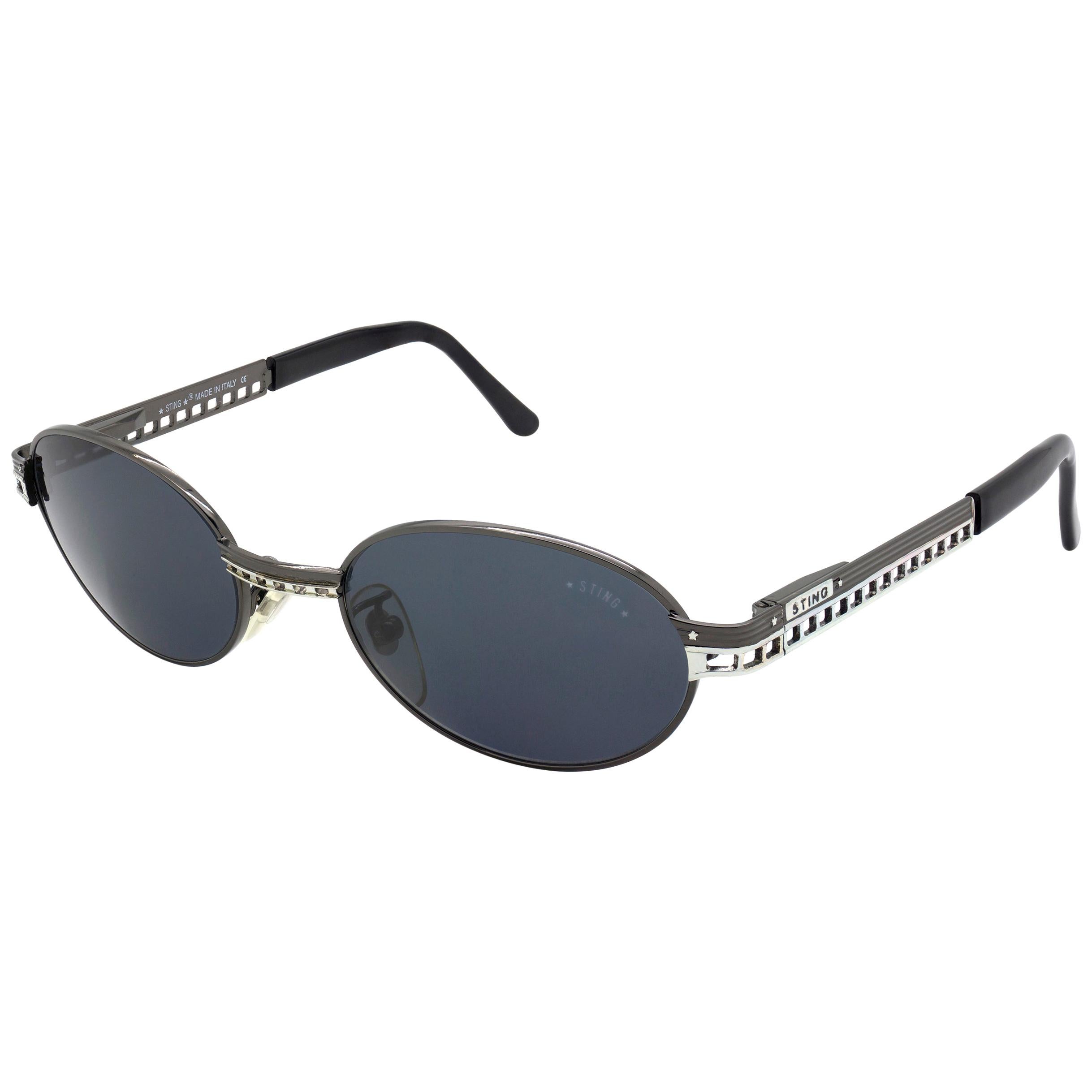 Ovale Sting-Sonnenbrille im Vintage-Stil, Italien 90er Jahre im Angebot