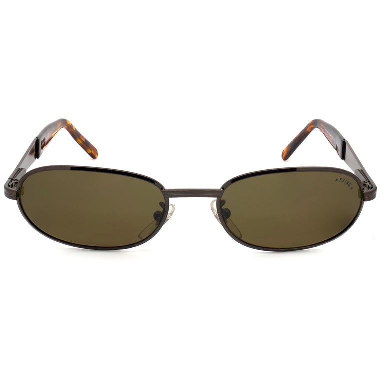 Lunettes De Soleil Vintage Sting Modèle 192 - Forme Ovale - New Old Stock Années 80 Italie
