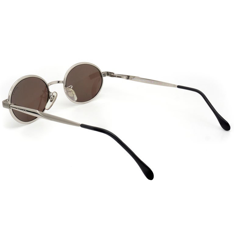 Sting oval vintage sunglasses spring hinges For Sale at 1stDibs