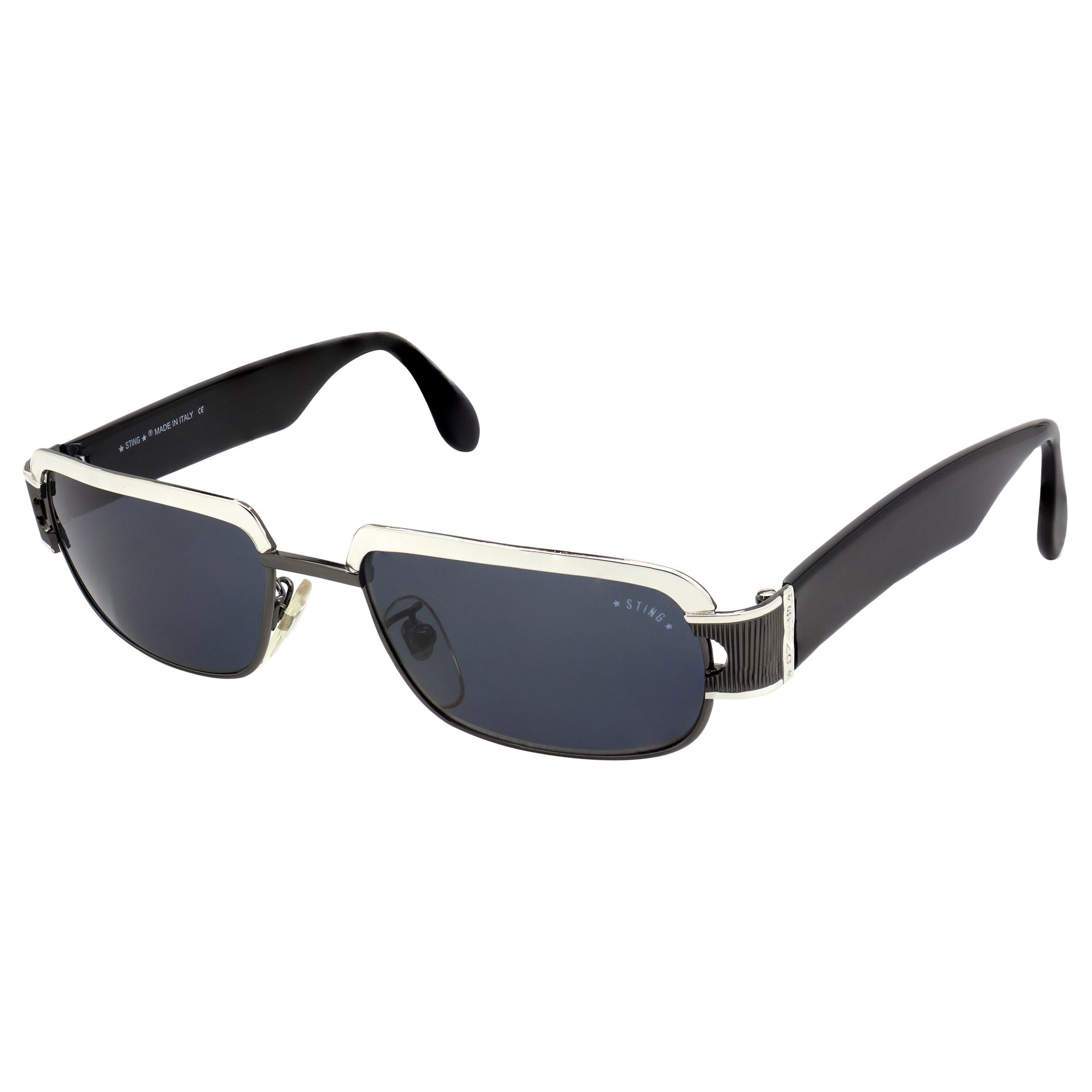 Lunettes de soleil vintage rectangulaires Sting, Italie années 90 en vente