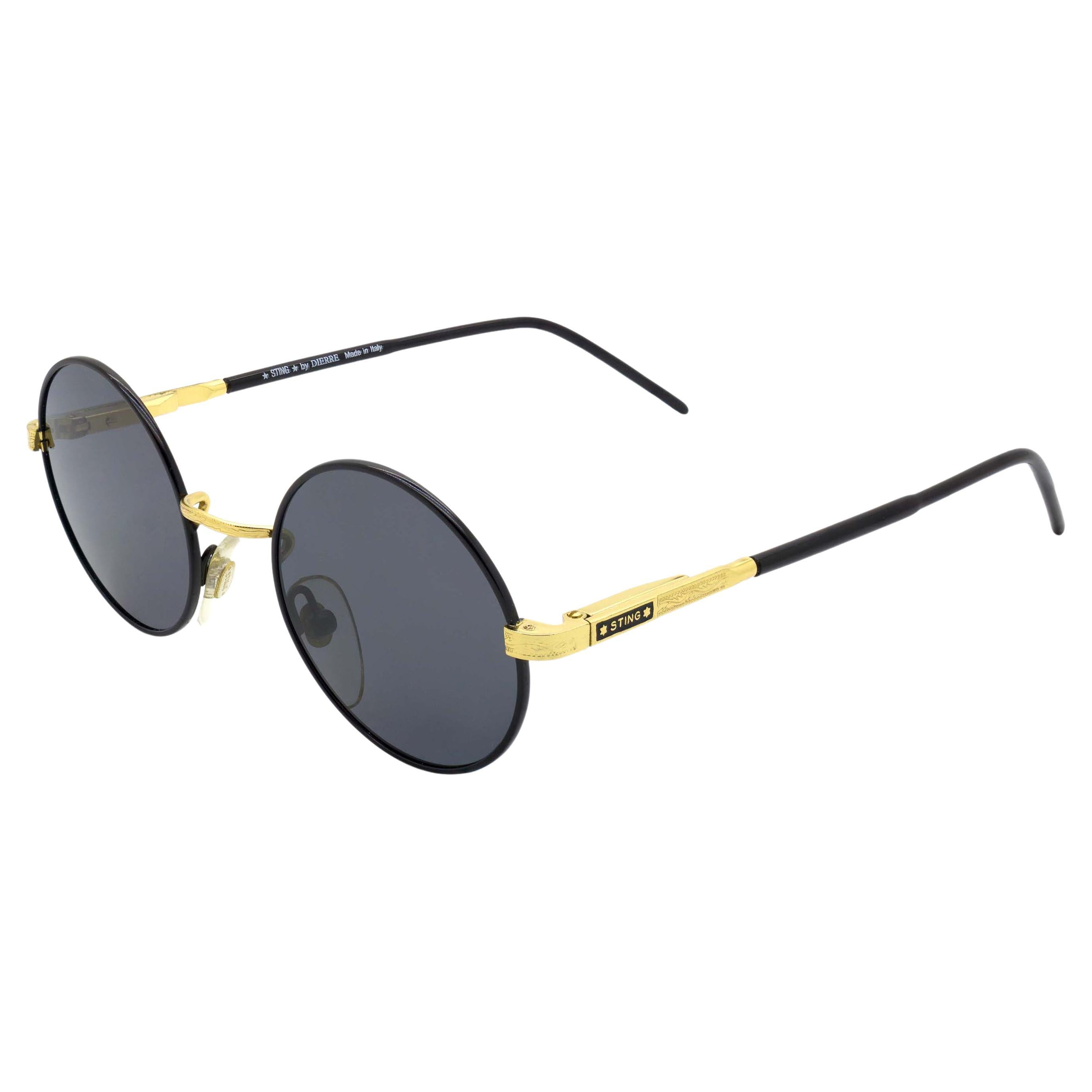 Sting round vintage sunglasses, Italy For Sale at 1stDibs