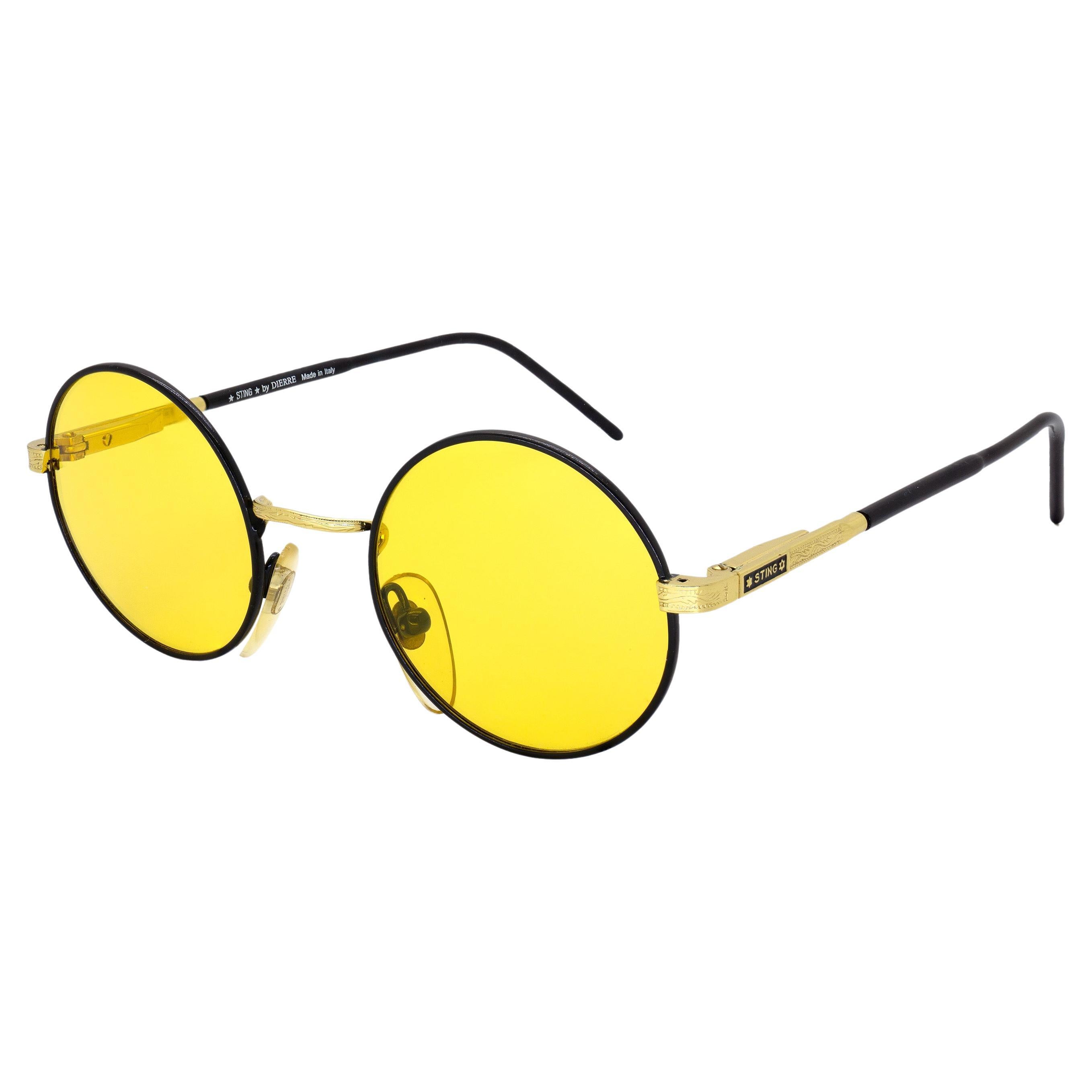 Runde Vintage-Sonnenbrille mit Schnur, Italien  im Angebot