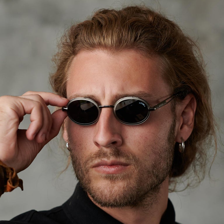 Sting small round sunglasses spring hinges, Italy For Sale at 1stDibs