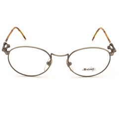 Lunettes de soleil à monture steampunk avec charnières à ressort, Italie, années 90