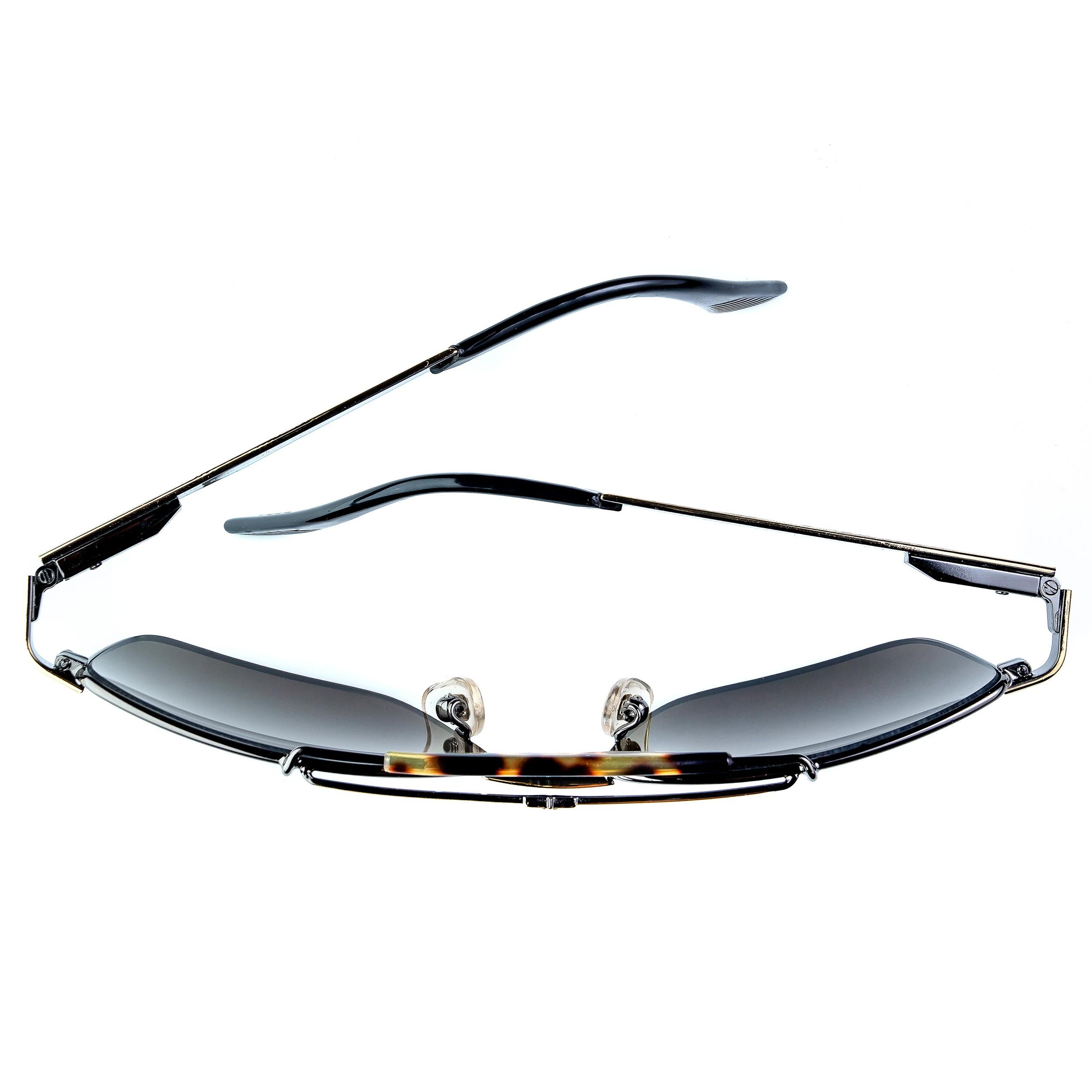 Vintage-Flieger-Sonnenbrille mit Sting (Grau) im Angebot