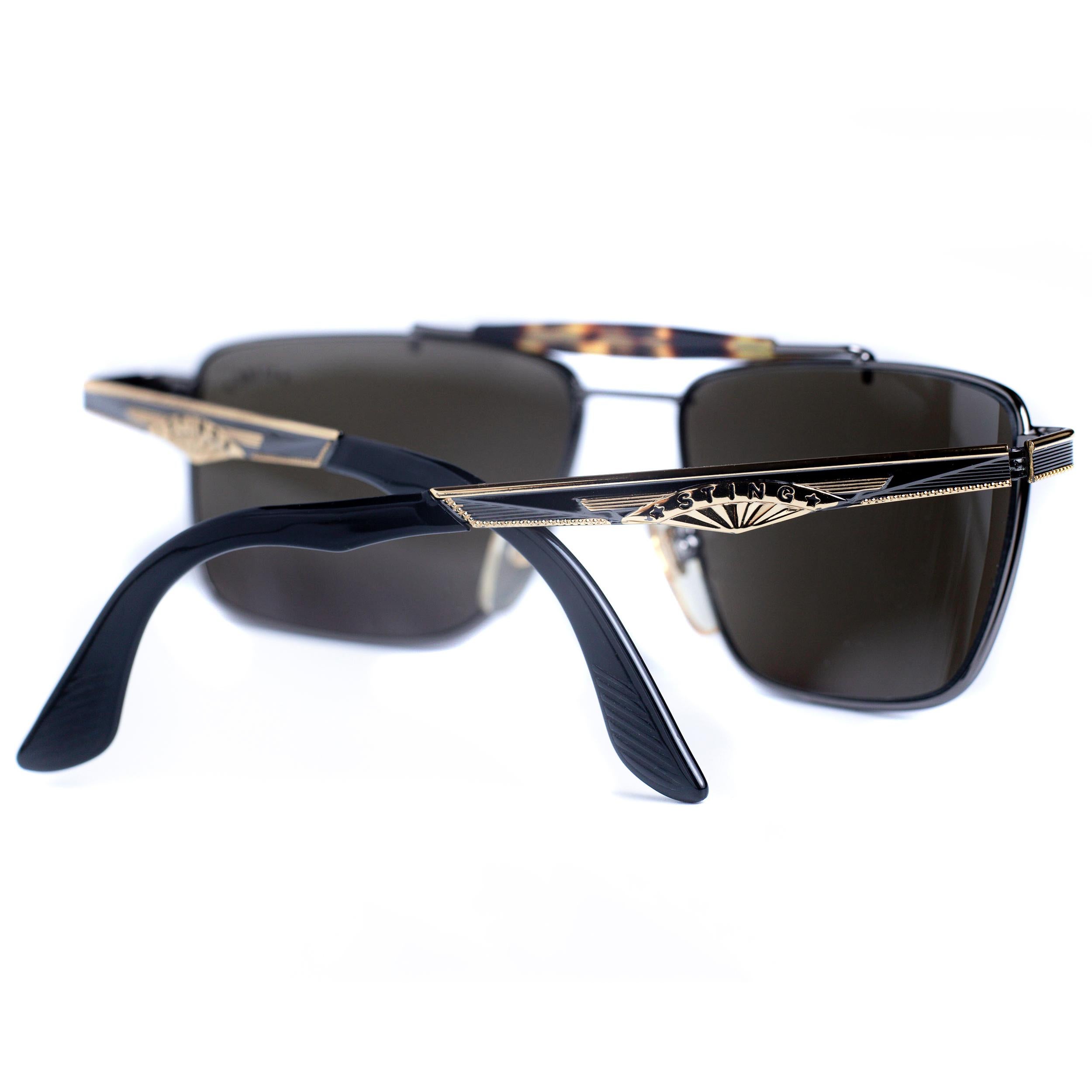 Vintage-Flieger-Sonnenbrille mit Sting im Zustand „Neu“ im Angebot in Santa Clarita, CA