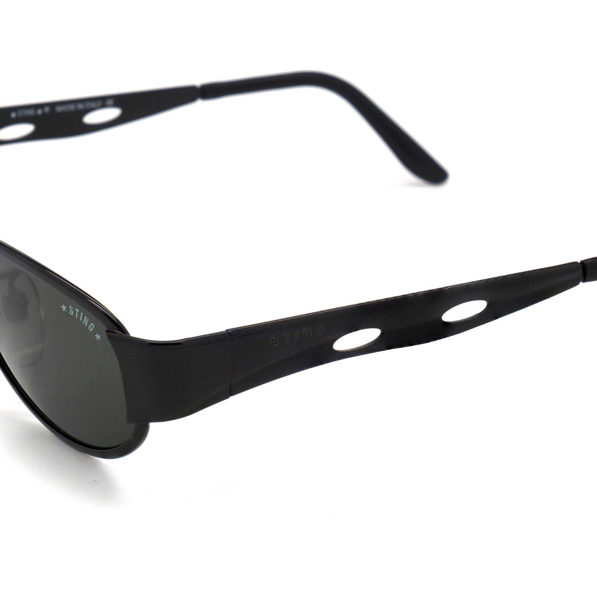 Sting Vintage-Sonnenbrille, Italien, 90er Jahre (Schwarz) im Angebot
