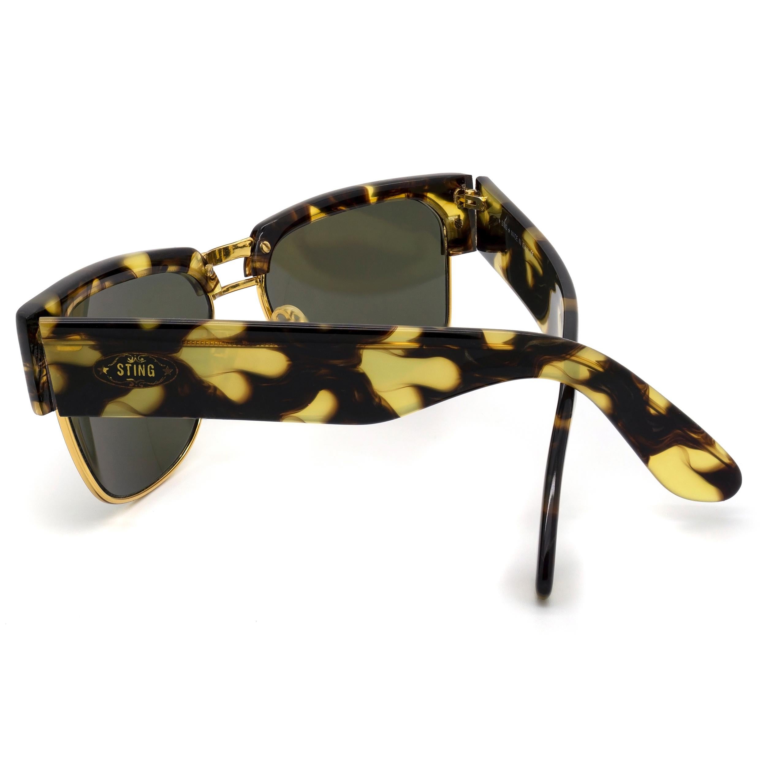 Black Sting vintage sunglasses, Italy 90s For Sale