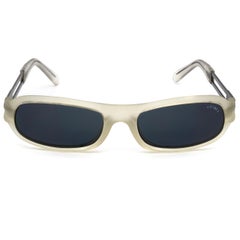 Lunettes de soleil vintage Sting, fabriquées en Italie. Lunettes de soleil rectangulaires étroites 80s