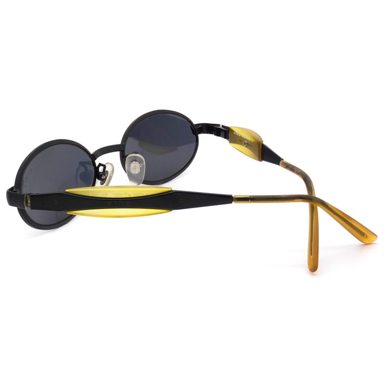 Sting vintage sunglasses oval, Italy 80s For Sale at 1stDibs  display picture 3