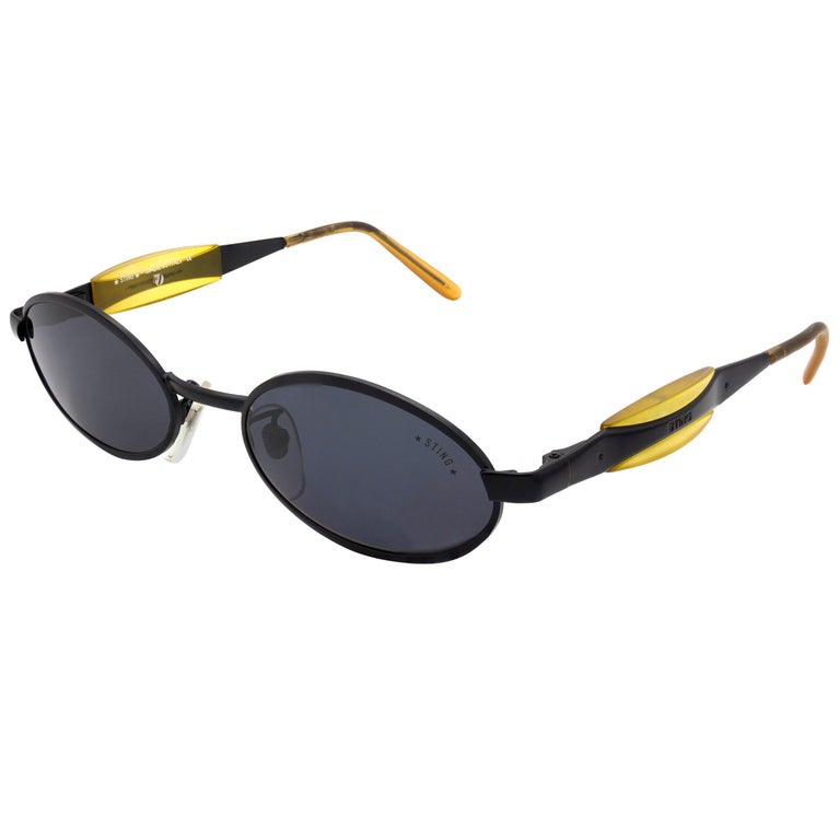 Sting vintage sunglasses oval, Italy 80s For Sale at 1stDibs  display picture 1
