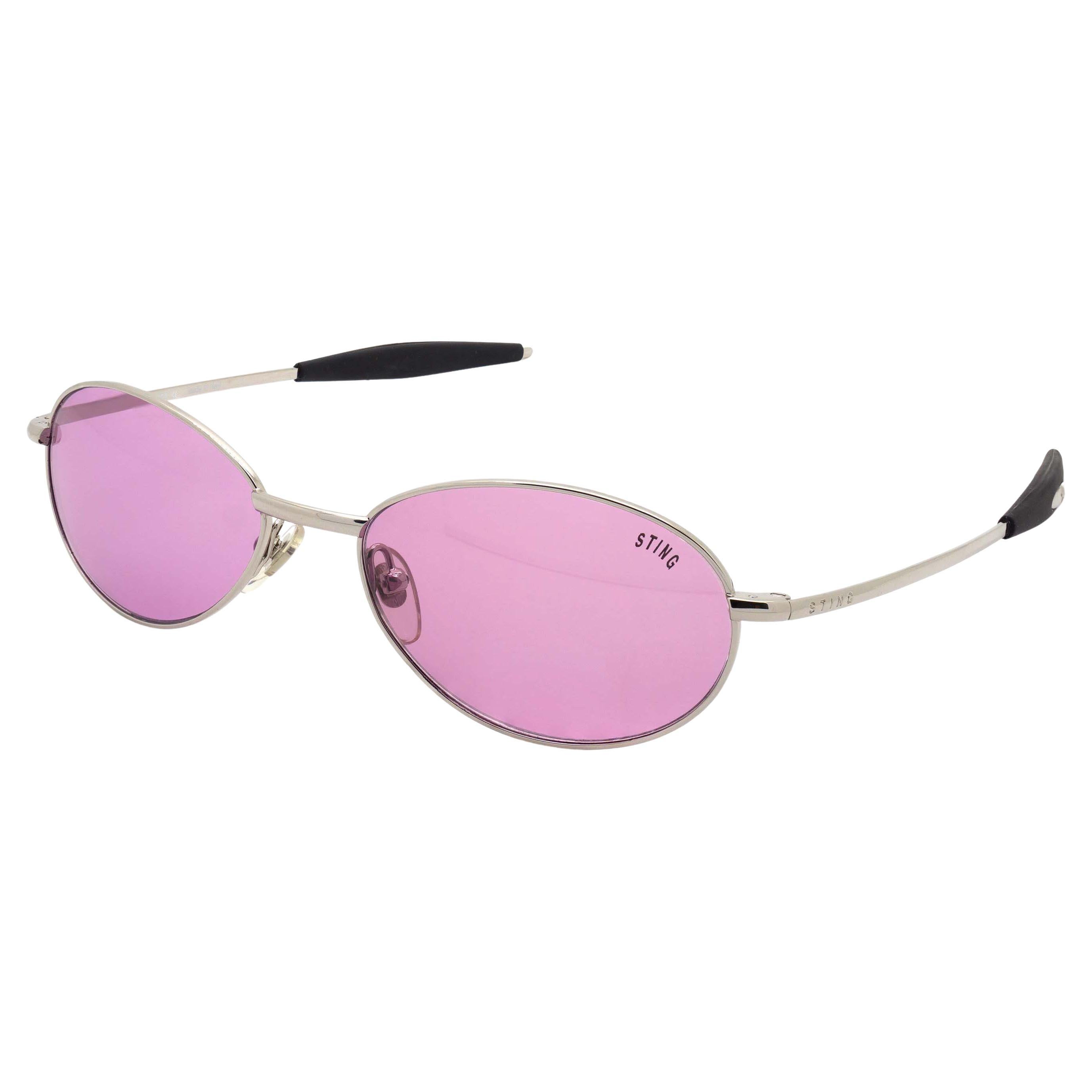 Sting vintage sunglasses pink, Italy For Sale at 1stDibs