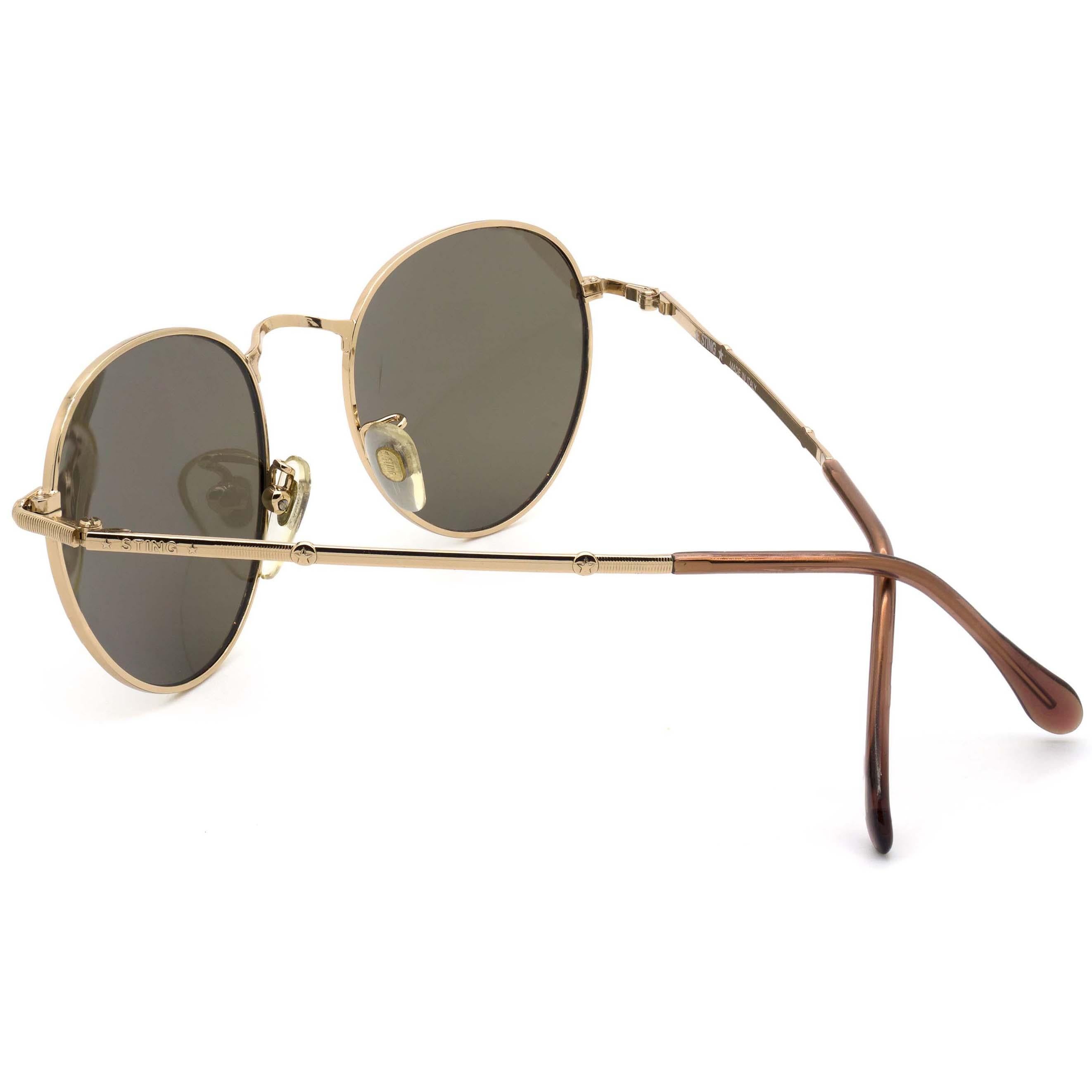 Sting Vintage-Sonnenbrille, polarisiert, Italien  (Grau) im Angebot