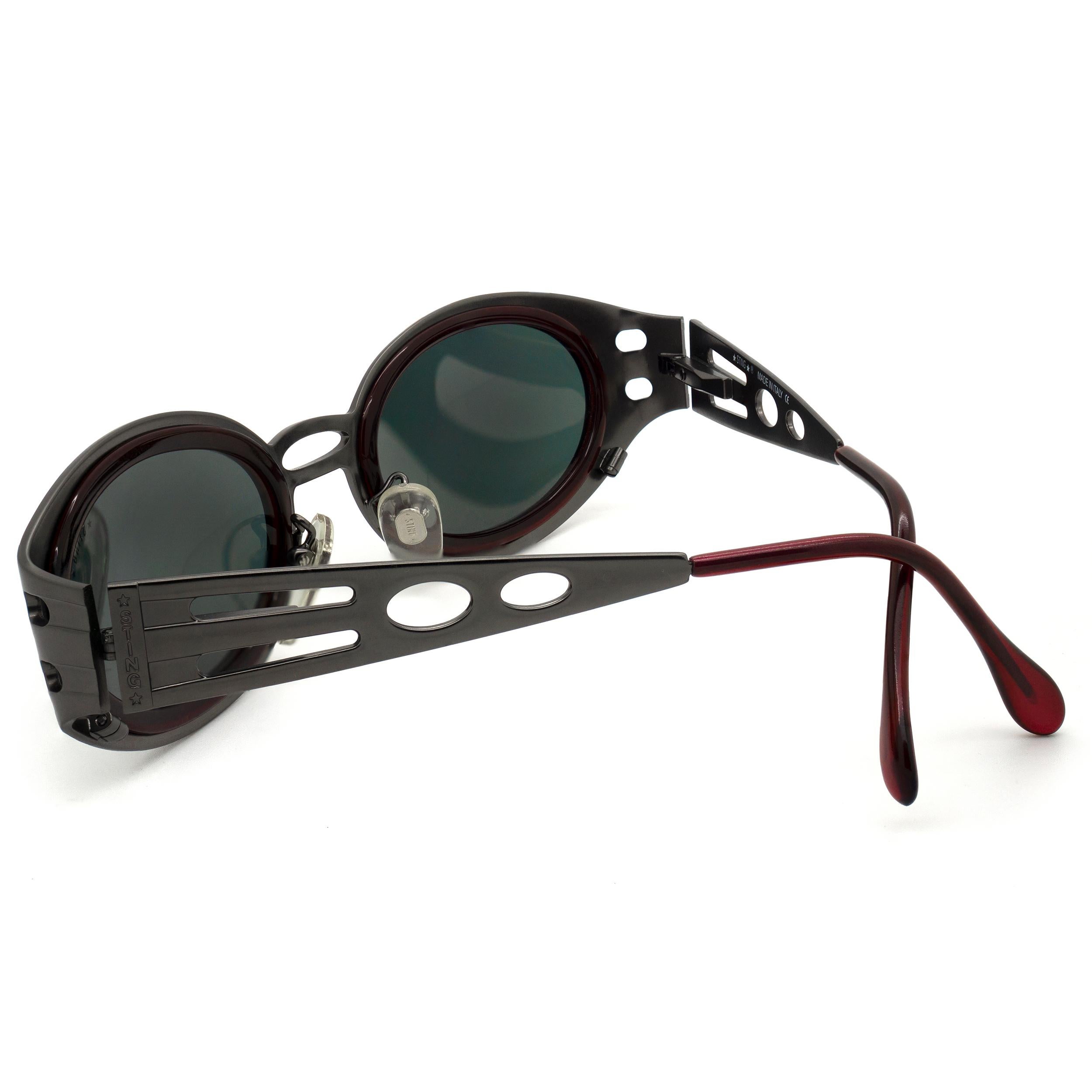 Noir Sting lunettes de soleil vintage steampunk en vente