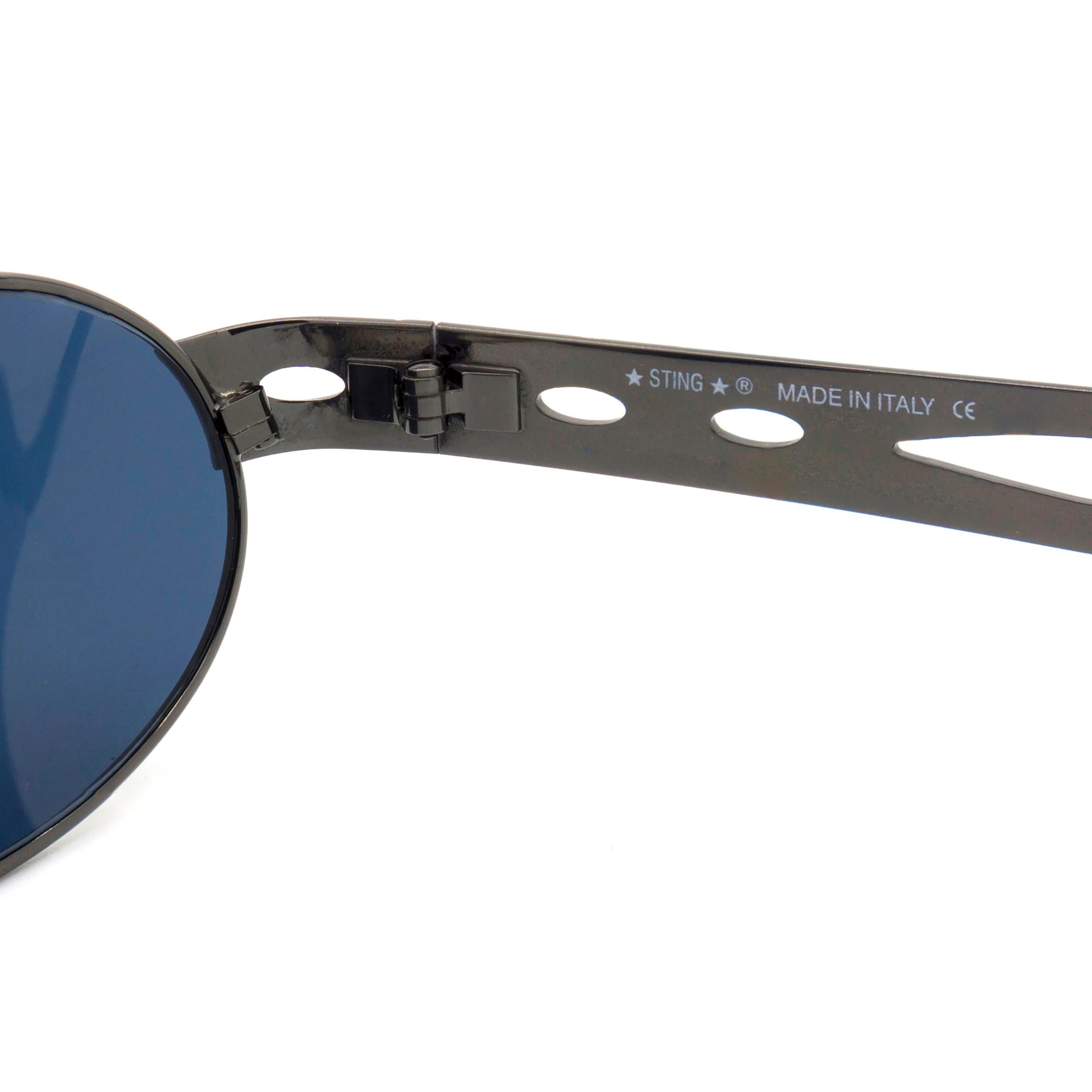 Purple Sting wrap vintage sunglasses 90s For Sale