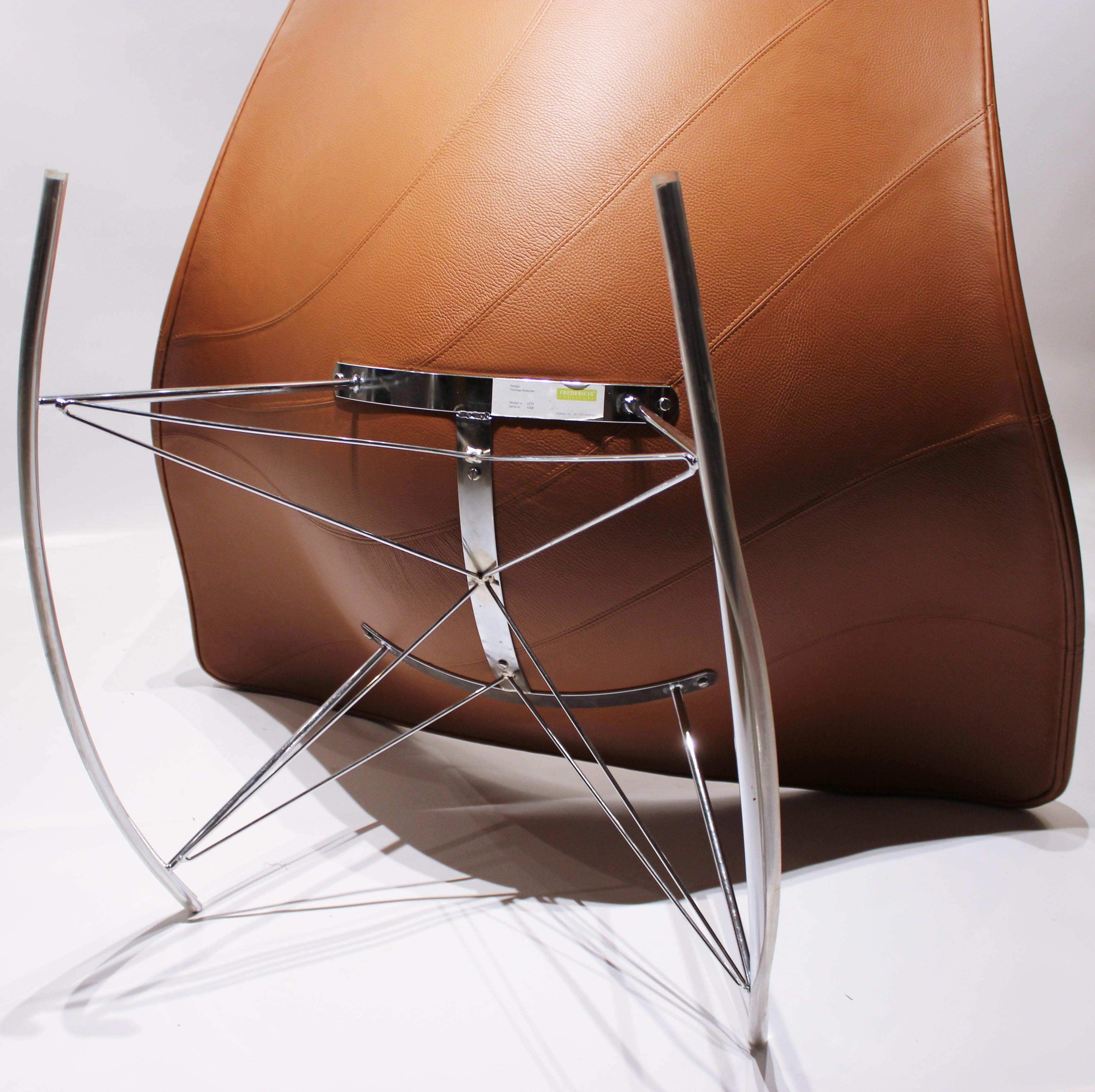 Cuir Chaise à bascule Stingray:: modèle 3510:: de Thomas Pedersen et Fredericia