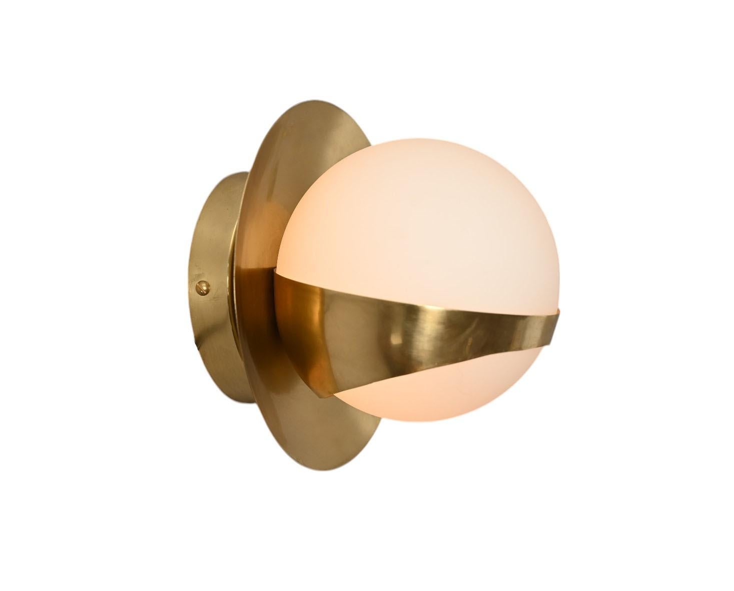 Mid-Century Modern Stinovo Style Brass Wall Sconce For Sale