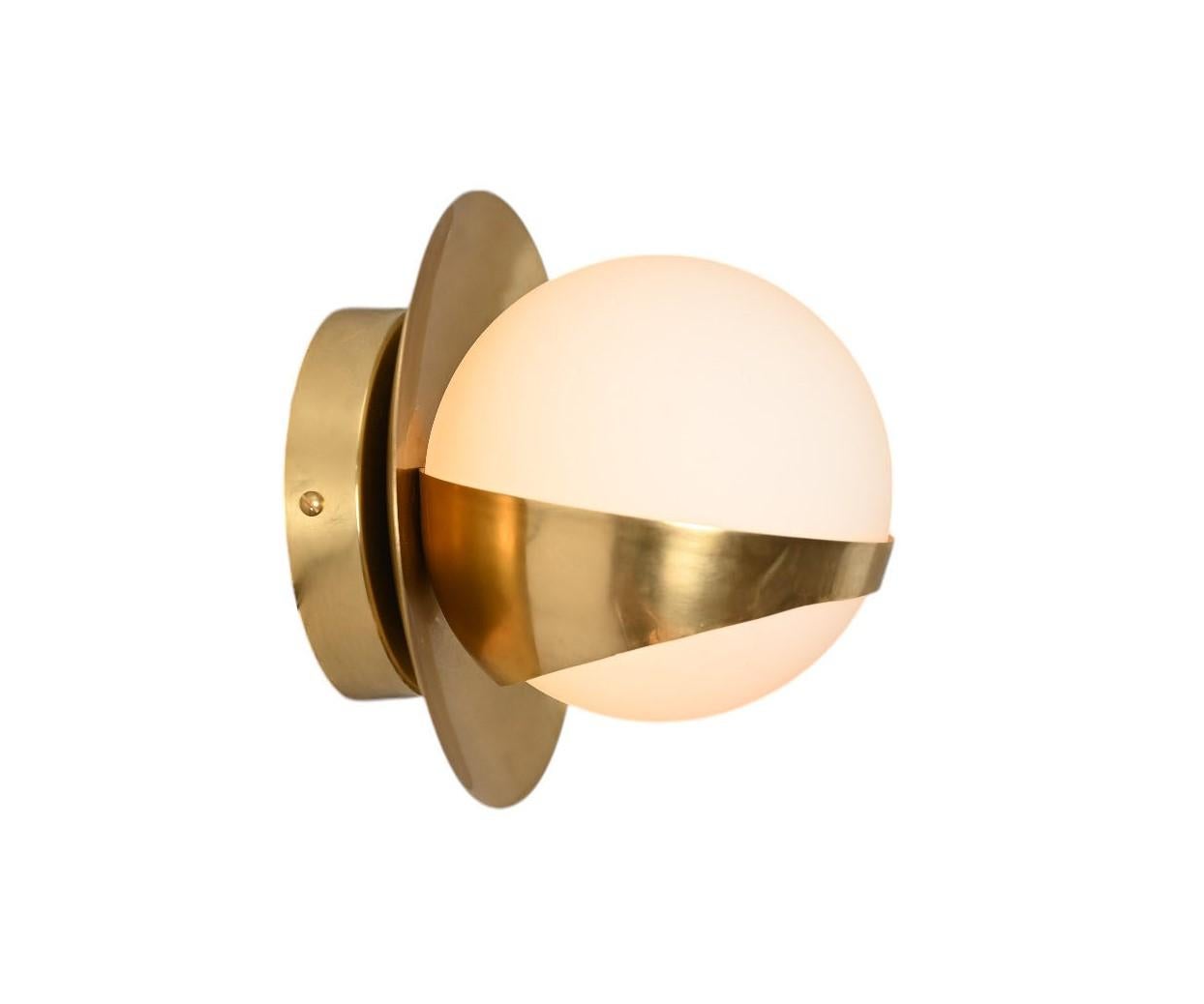 Canadian Stinovo Style Brass Wall Sconce For Sale