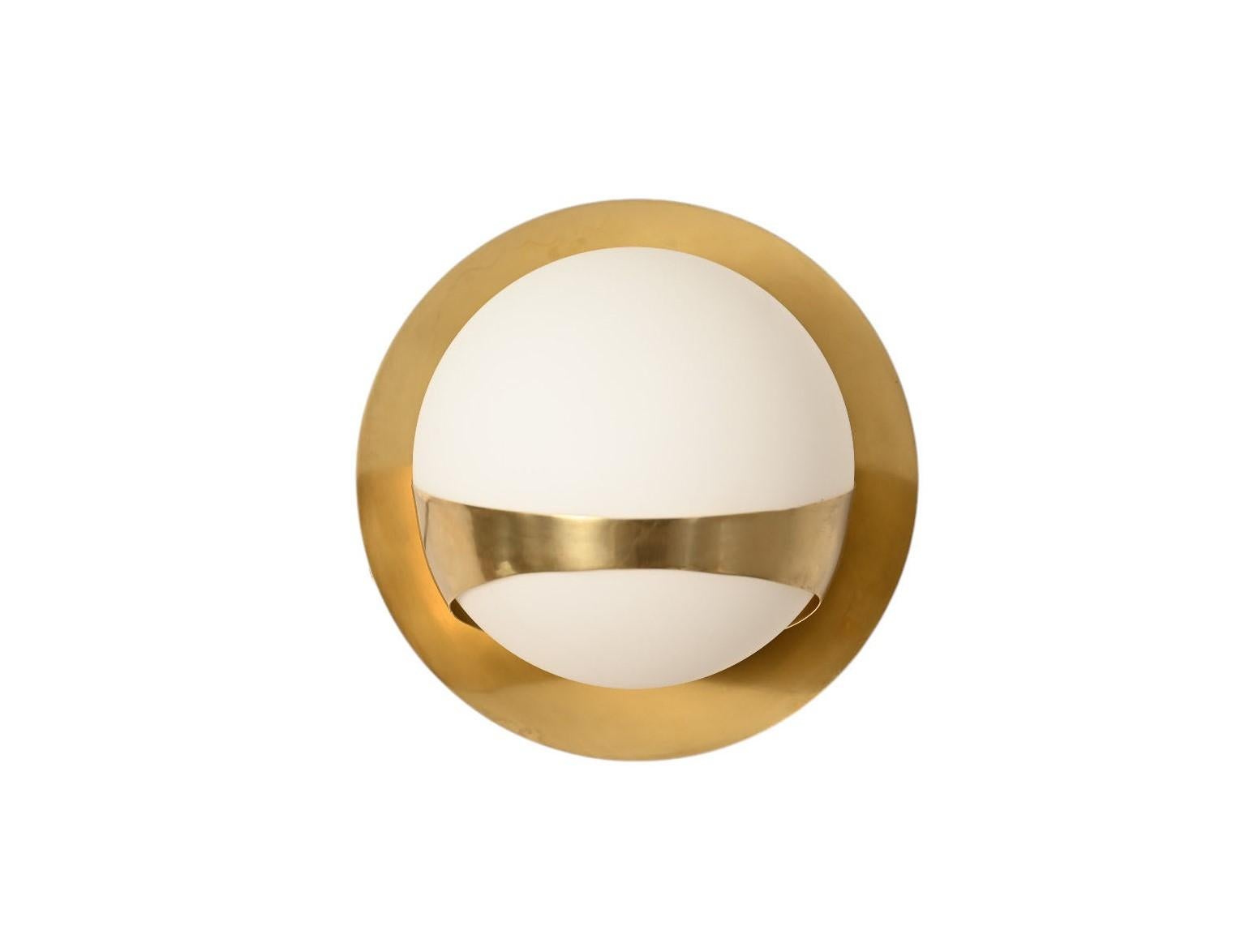 Contemporary Stinovo Style Brass Wall Sconce For Sale