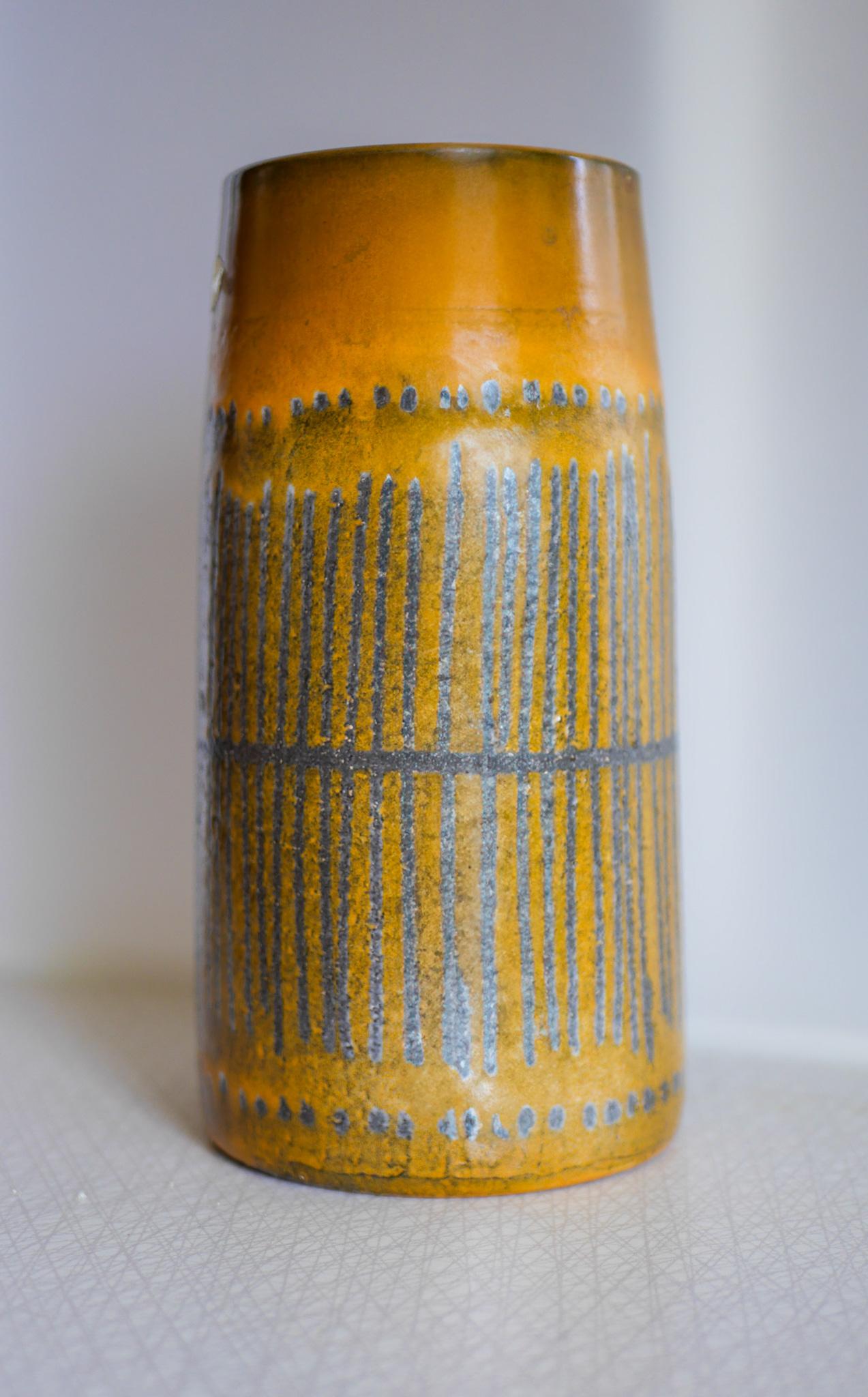 A vintage rather large handmade ceramic vase from the 