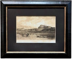“Stirling Castle Links” Antique Golf Etching by George Aikman, 1893