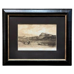 “Stirling Castle Links” Antique Golf Etching by George Aikman, 1893
