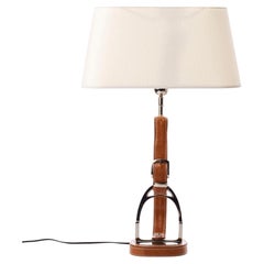 Stirrup Brown Leather Table Lamp