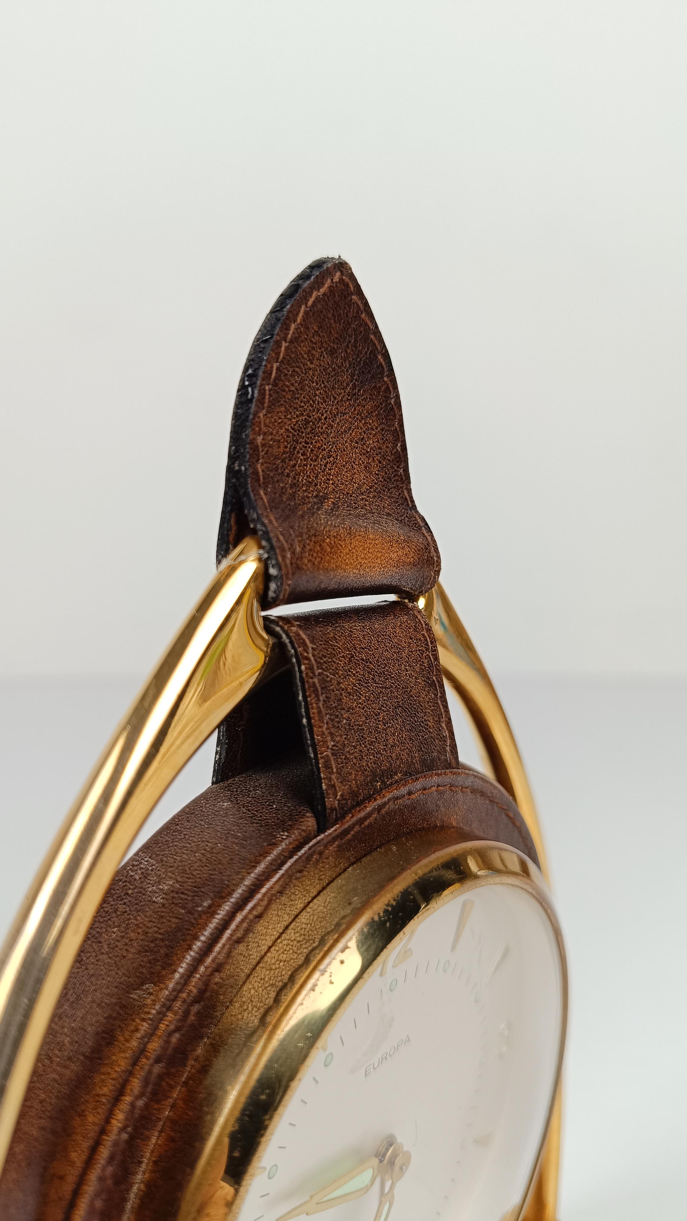 Stirrup Desk Alarm Clock in the style of Paul Dupré-Lafon for Hermès By Europa For Sale 4