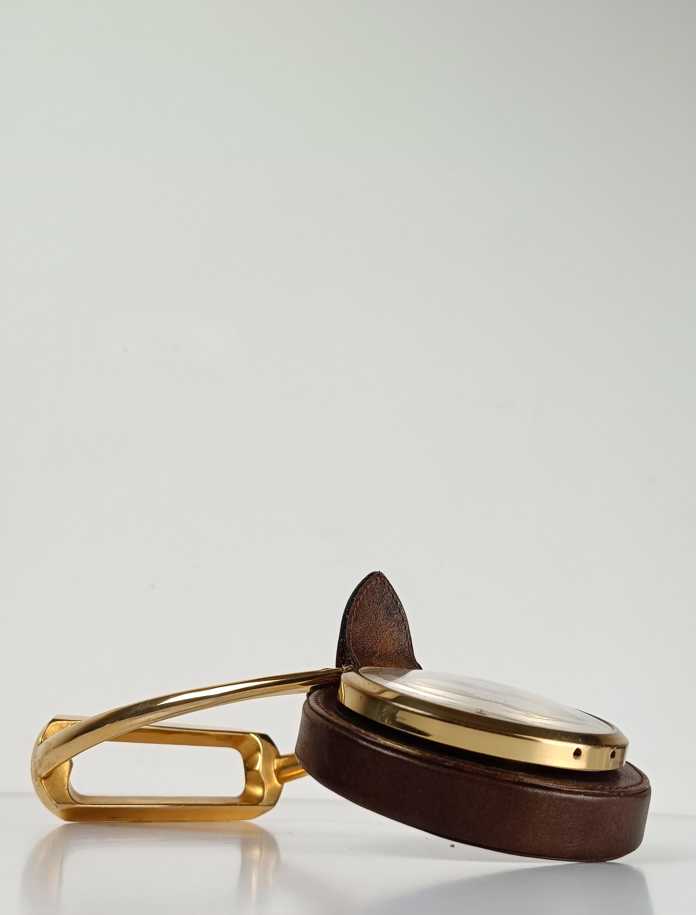Stirrup Desk Alarm Clock in the style of Paul Dupré-Lafon for Hermès By Europa For Sale 8