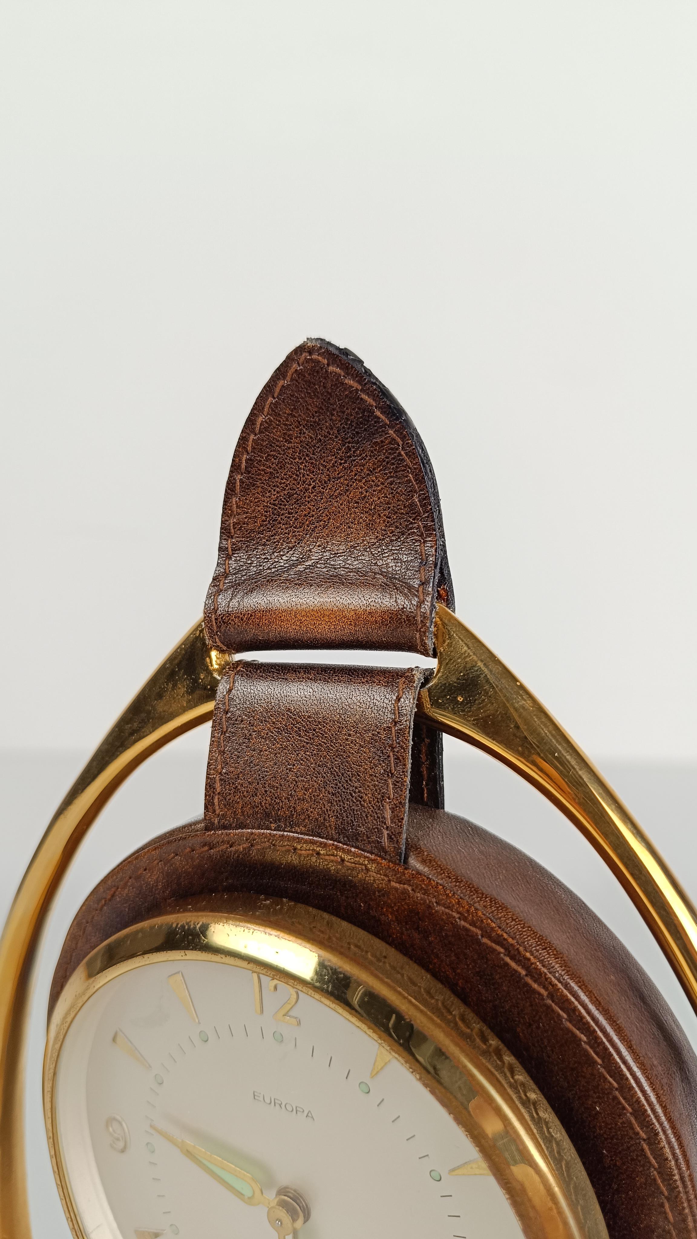 Stirrup Desk Alarm Clock in the style of Paul Dupré-Lafon for Hermès By Europa For Sale 13