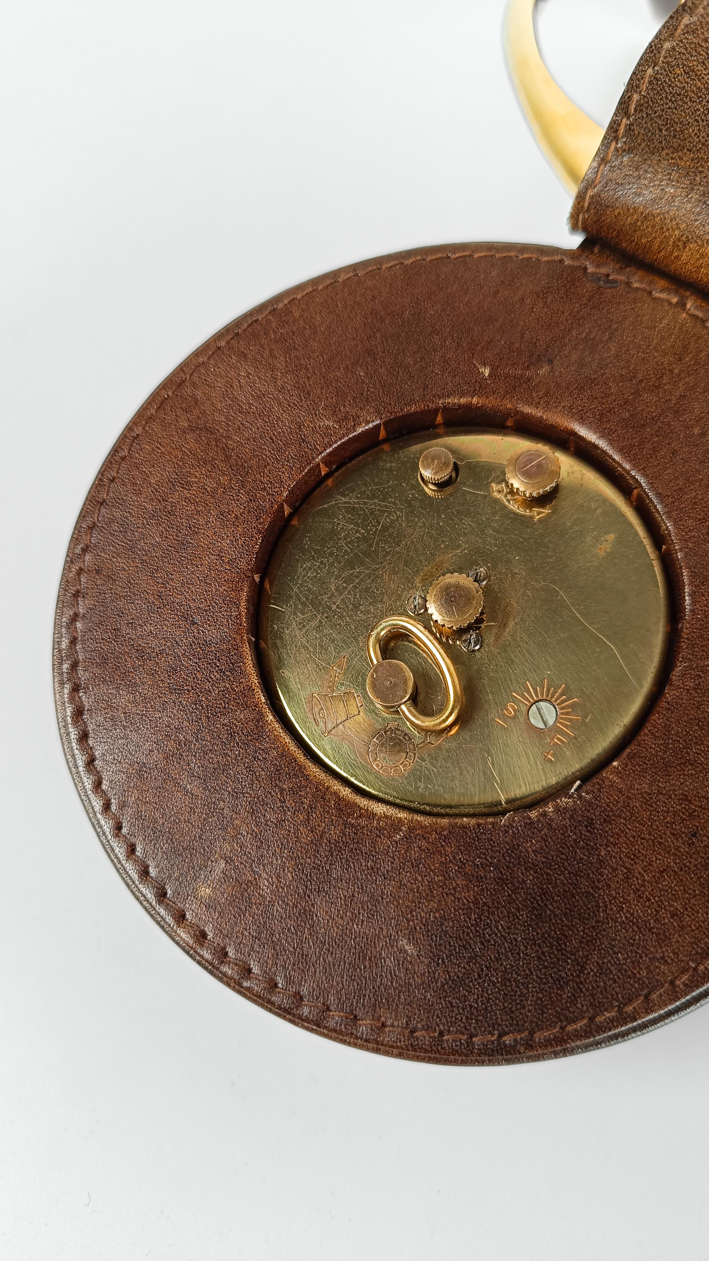 Stirrup Desk Alarm Clock in the style of Paul Dupré-Lafon for Hermès By Europa For Sale 1