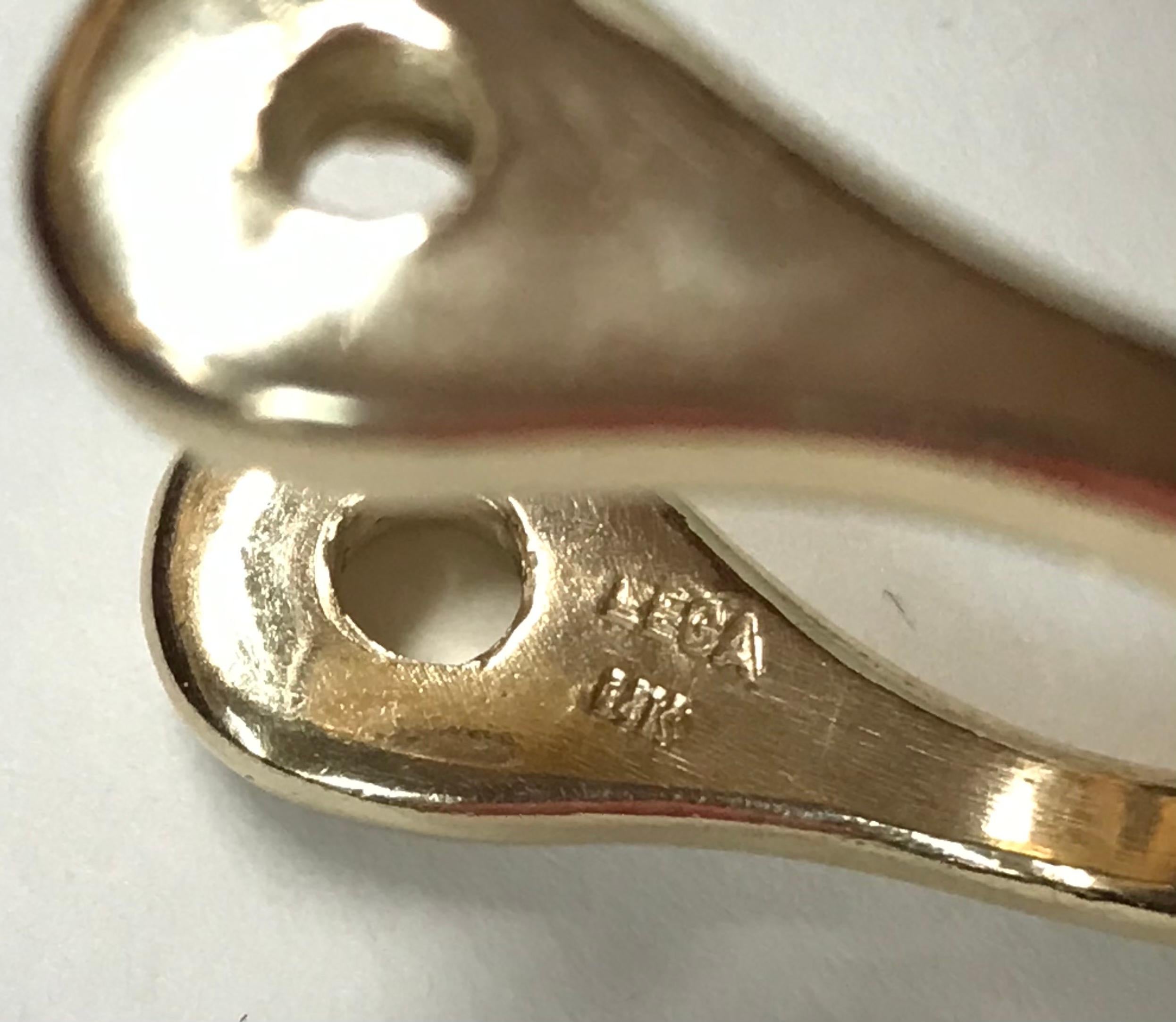 Stirrup Solid Gold Link Bracelet Estate Fine Jewelry For Sale 3
