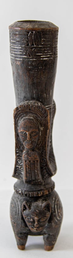 Stirrup Vessel Wood Hand- Carved Massim People Papua New Guinea