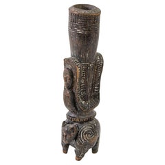 Antique Stirrup Vessel Wood Hand- Carved Massim People Papua New Guinea